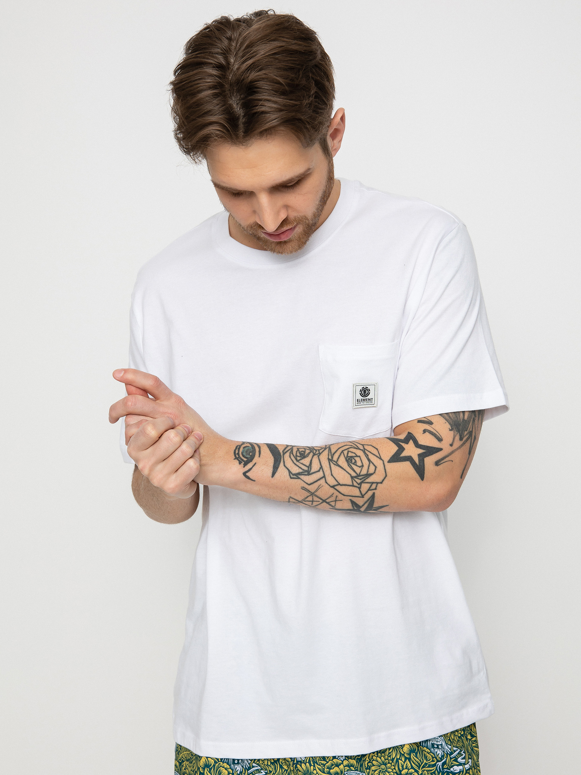 T-shirt Element Basic Pocket Label S (optic white)