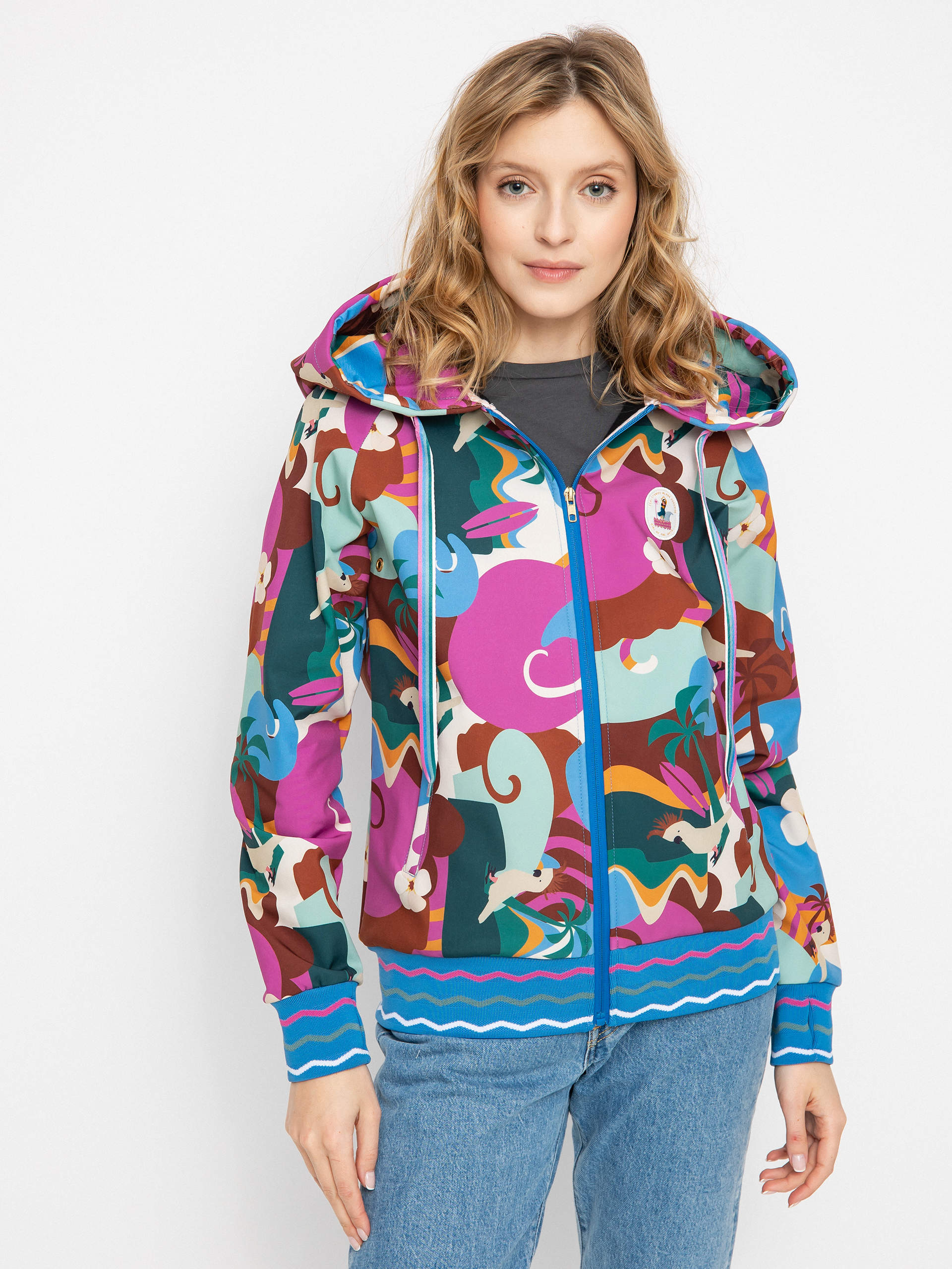 Bluza z kapturem Femi Stories Wave ZHD Wmn (apr)