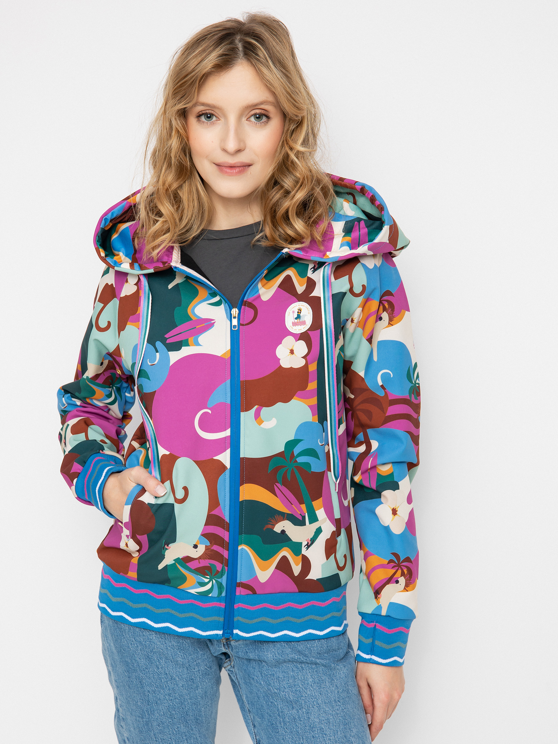 Bluza z kapturem Femi Stories Wave ZHD Wmn (apr)