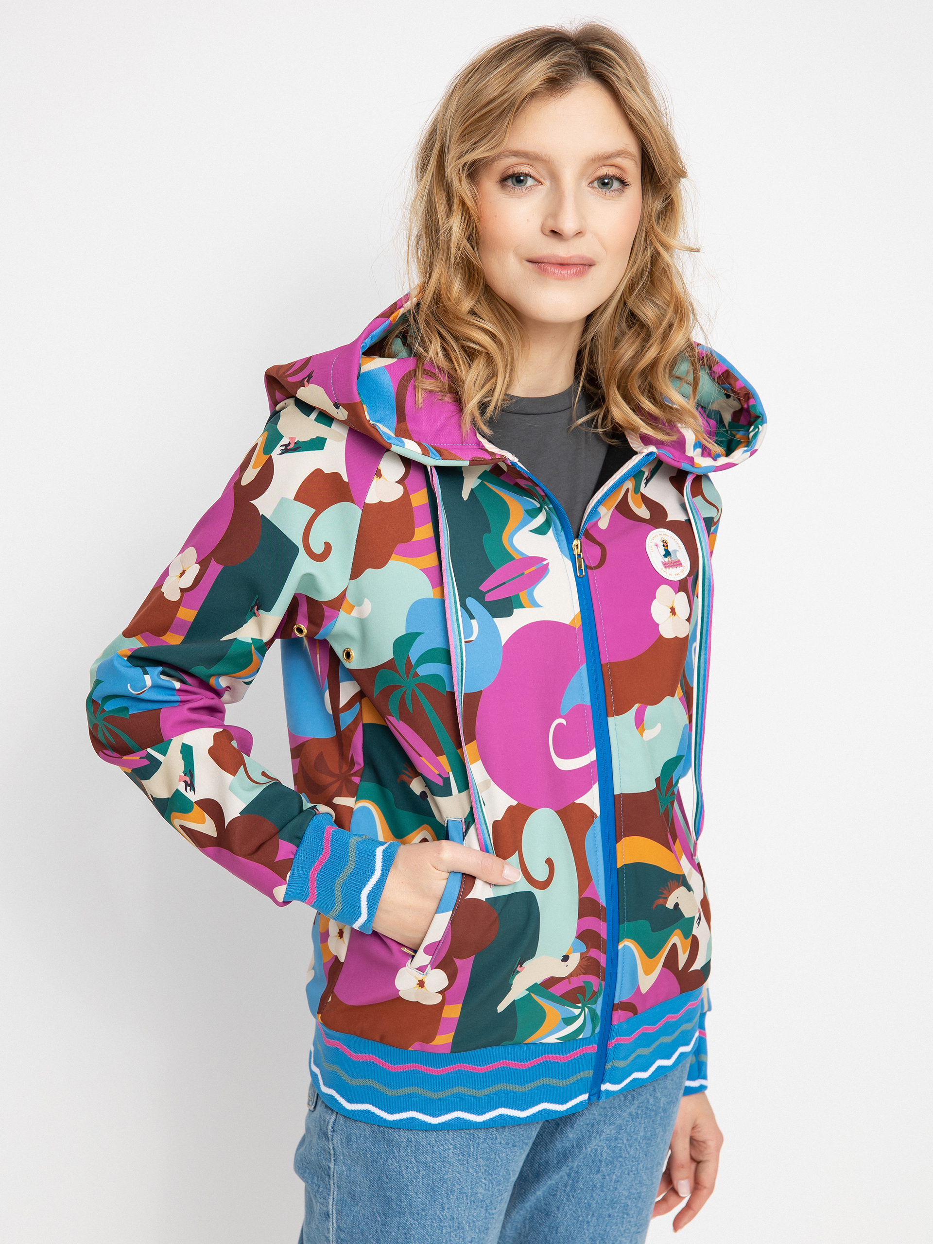 Bluza z kapturem Femi Stories Wave ZHD Wmn (apr)