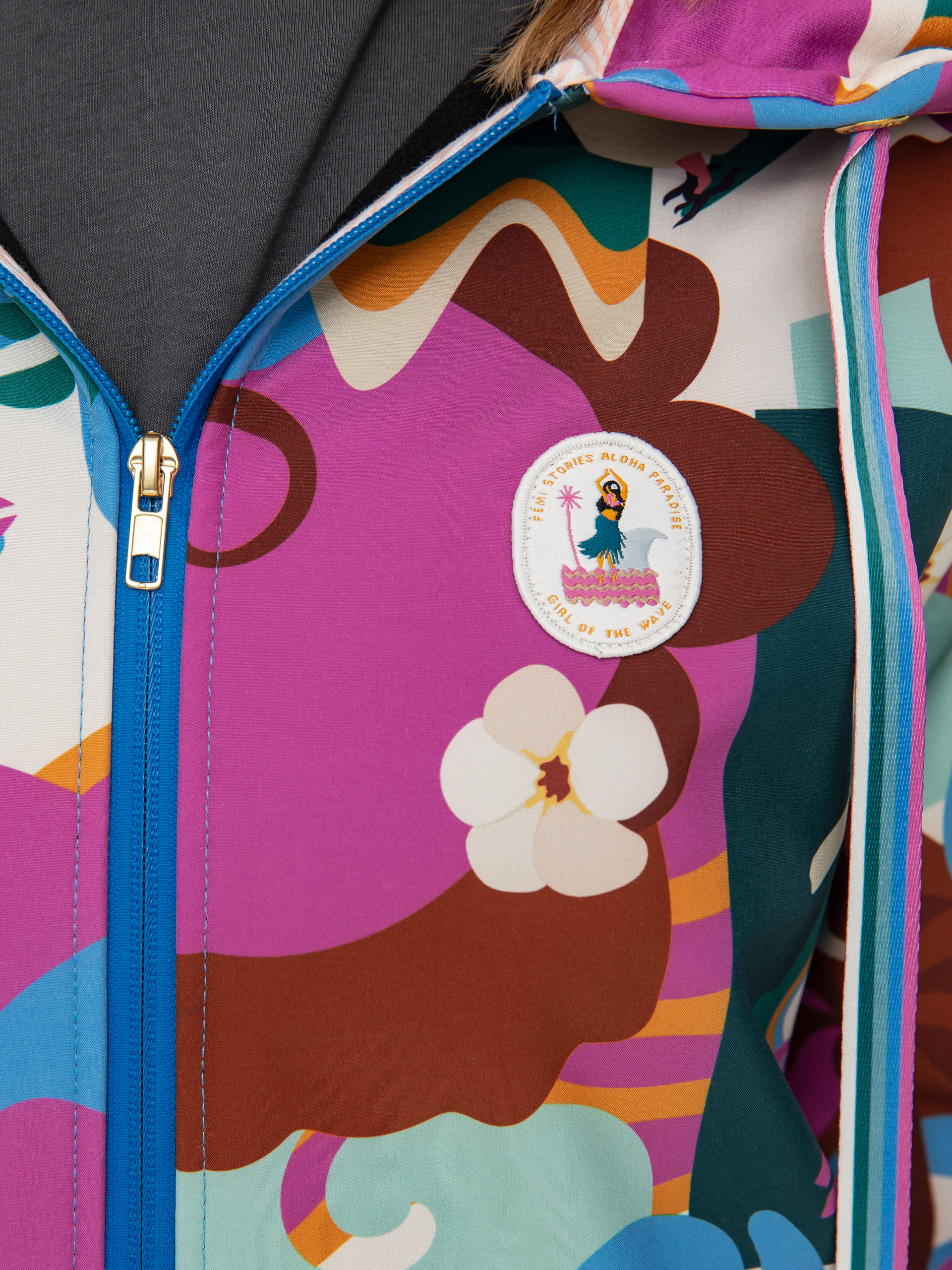 Bluza z kapturem Femi Stories Wave ZHD Wmn (apr)