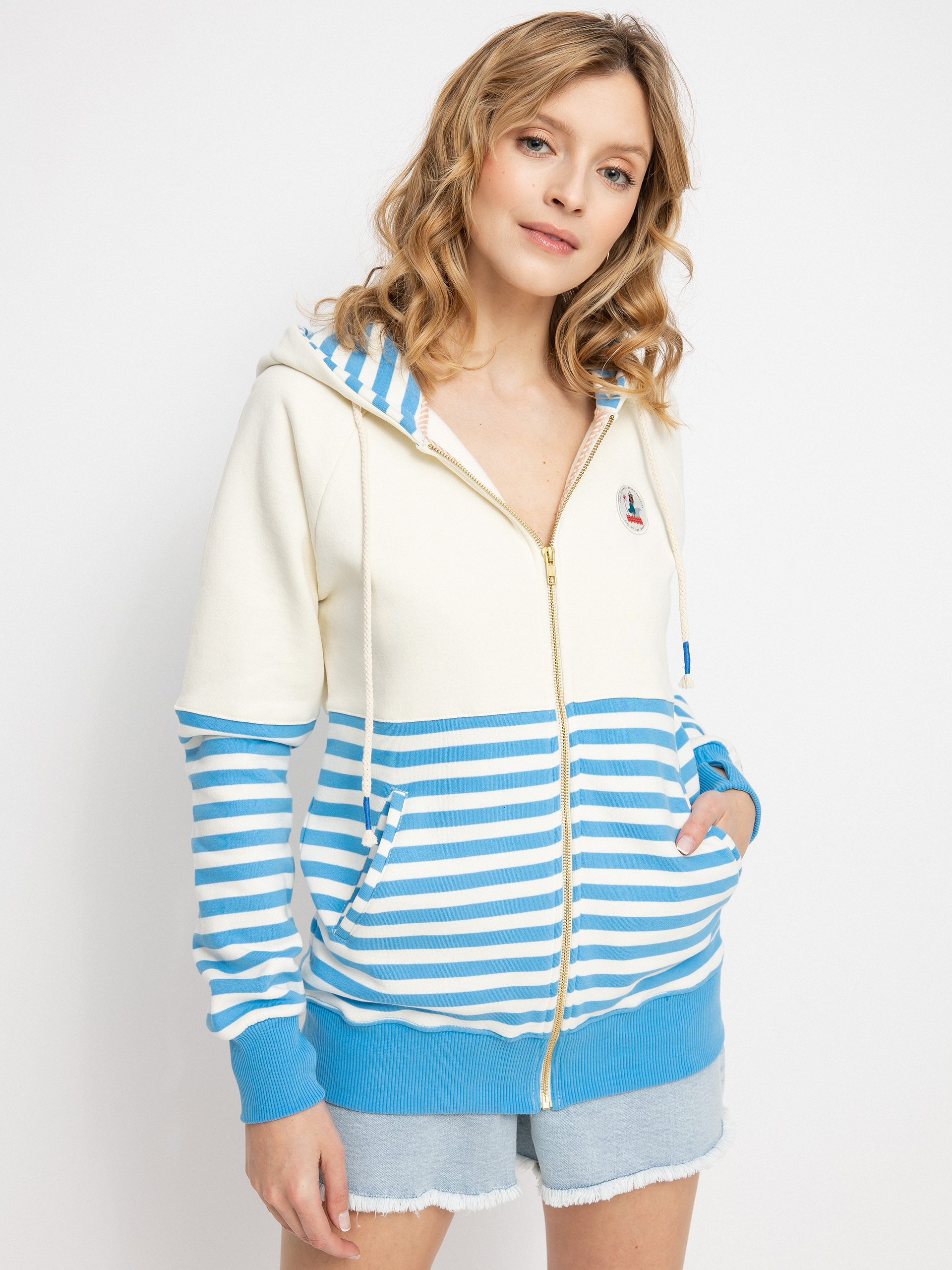 Bluza z kapturem Femi Stories Tito ZHD Wmn (bes)