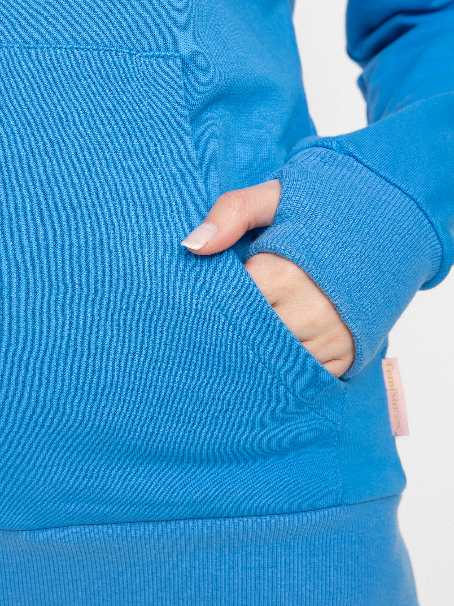 Bluza z kapturem Femi Stories Bloom ZHD Wmn (blu)