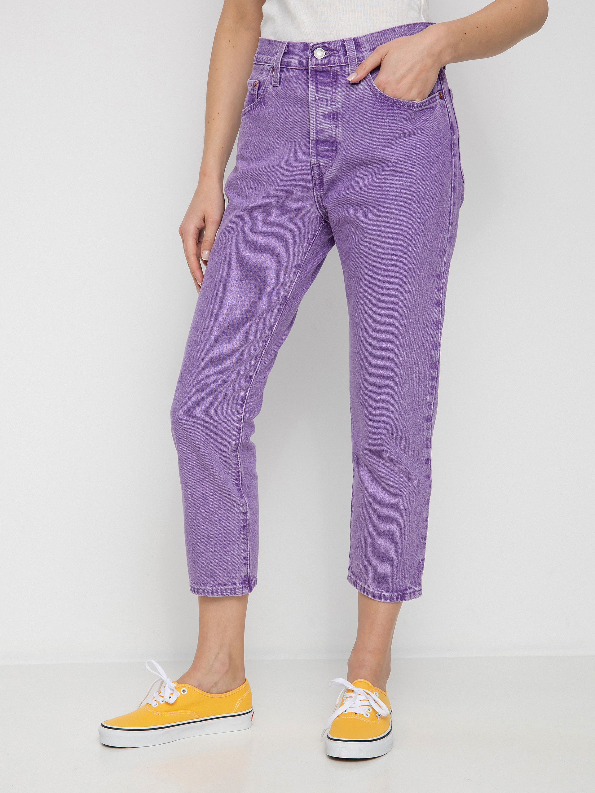 Spodnie Levi's® 501 Crop Wmn - fioletowy (botanical lavender)