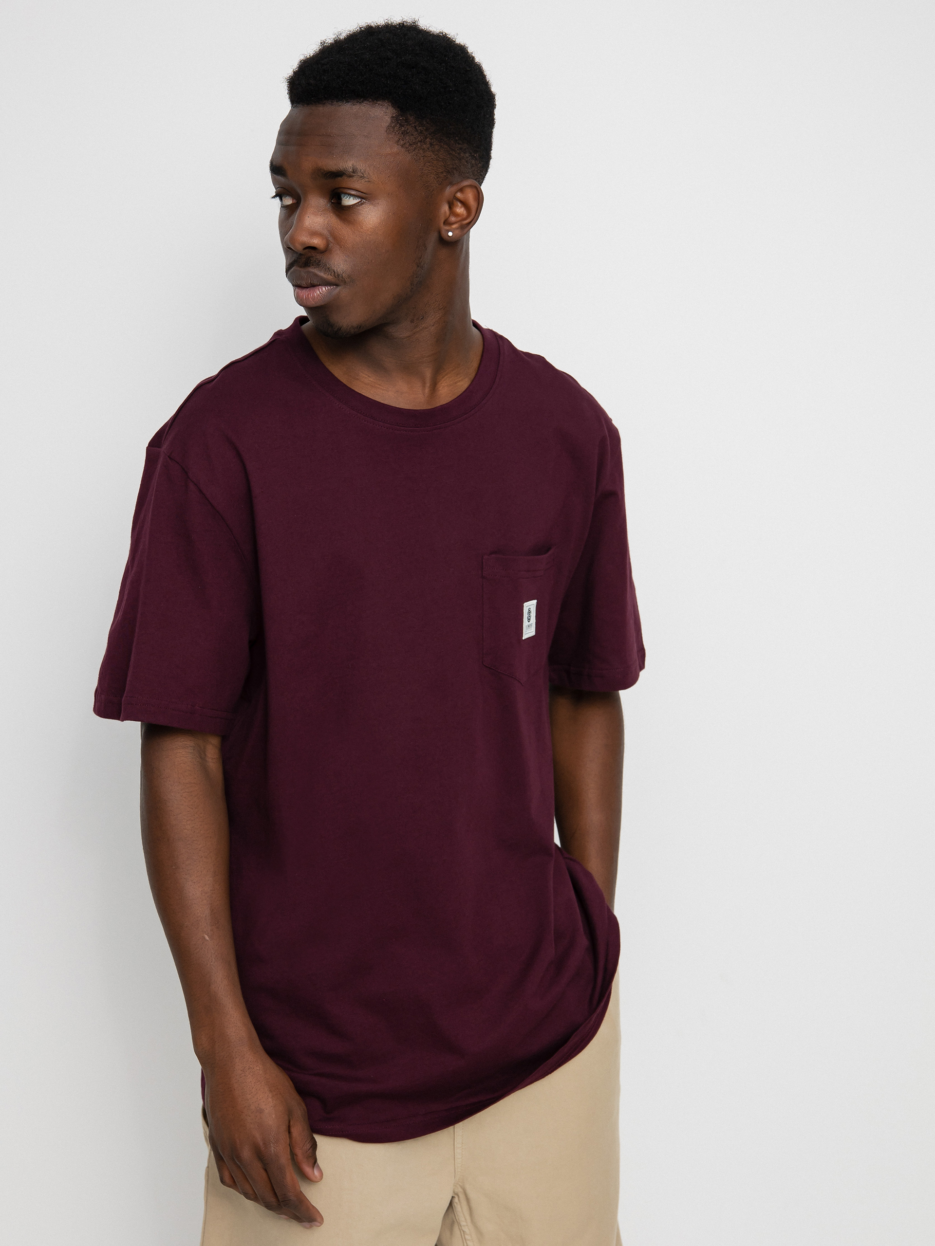 T-shirt Element Basic Pocket Label S (winetasting)