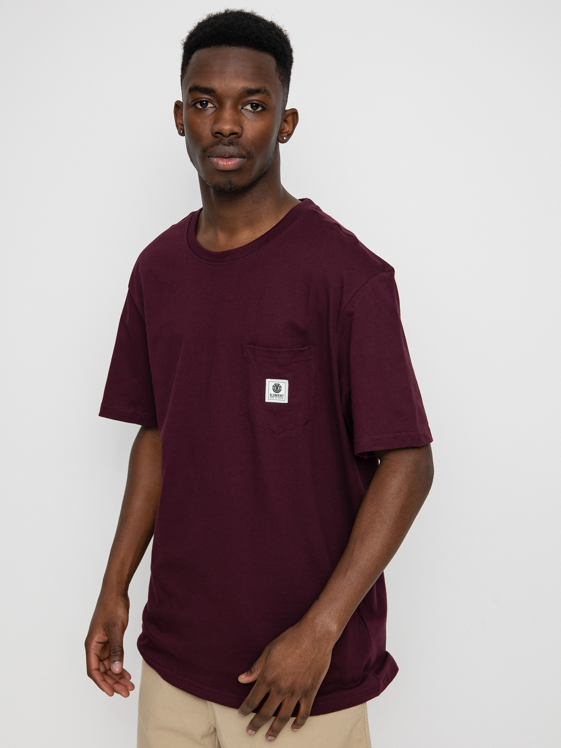 T-shirt Element Basic Pocket Label S (winetasting)