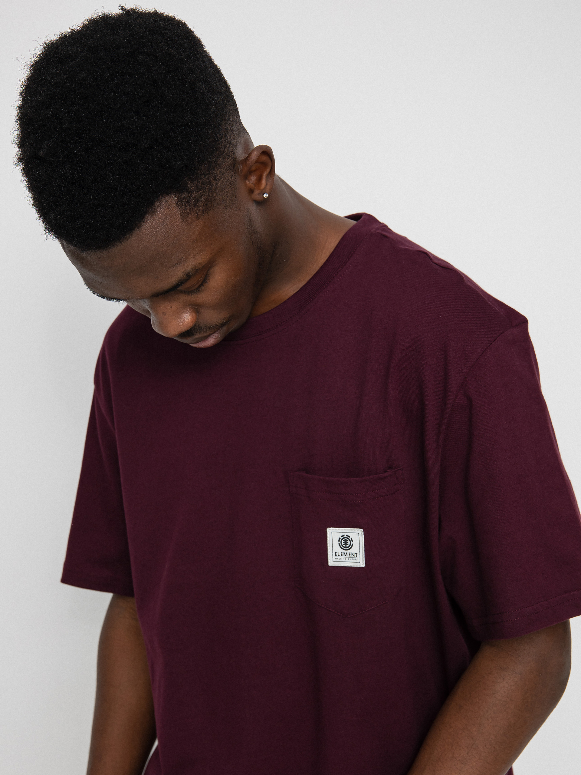 T-shirt Element Basic Pocket Label S (winetasting)