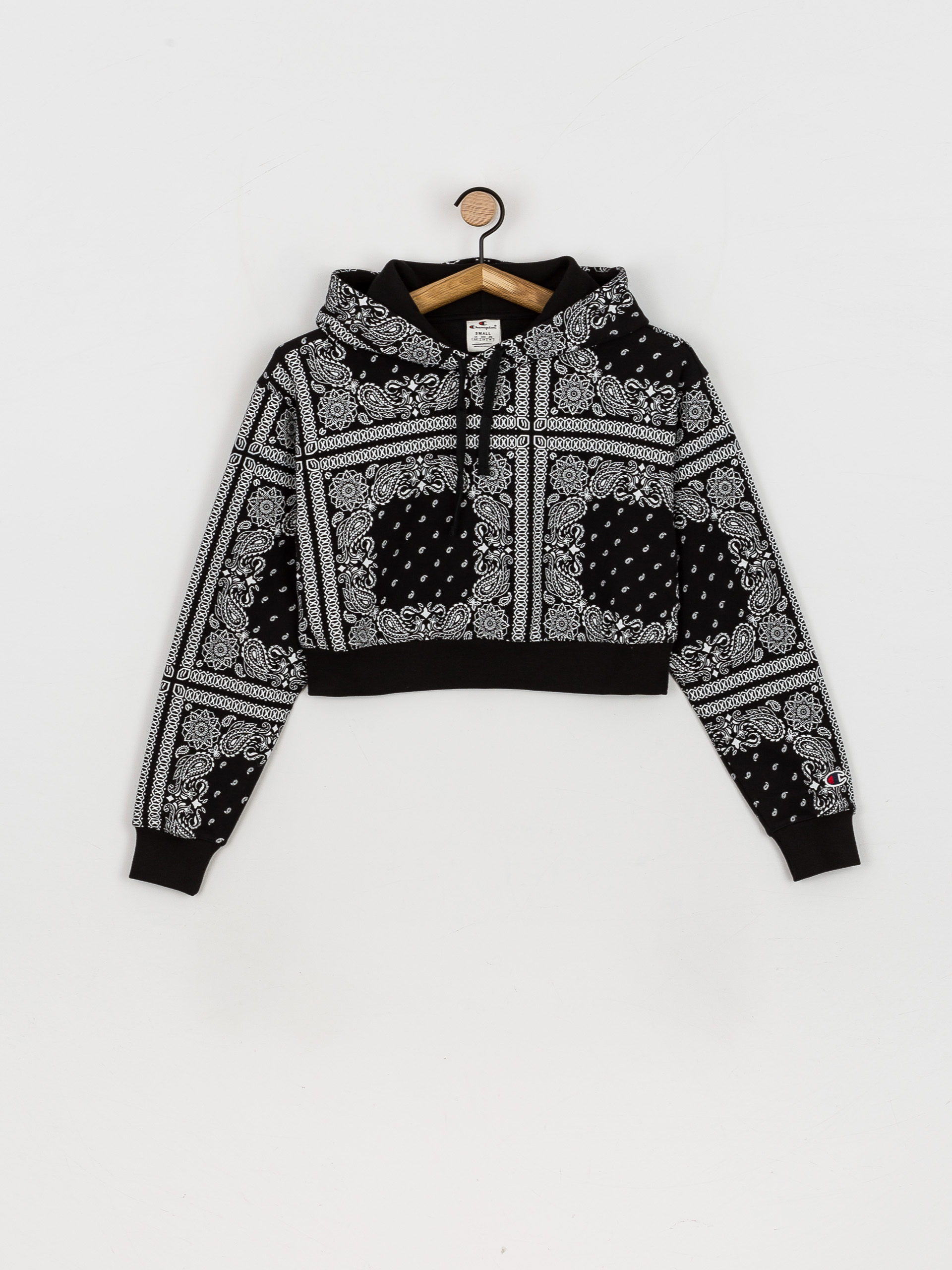 Bluza Champion Hooded Crop Top 115121 Wmn (nbk/allover)