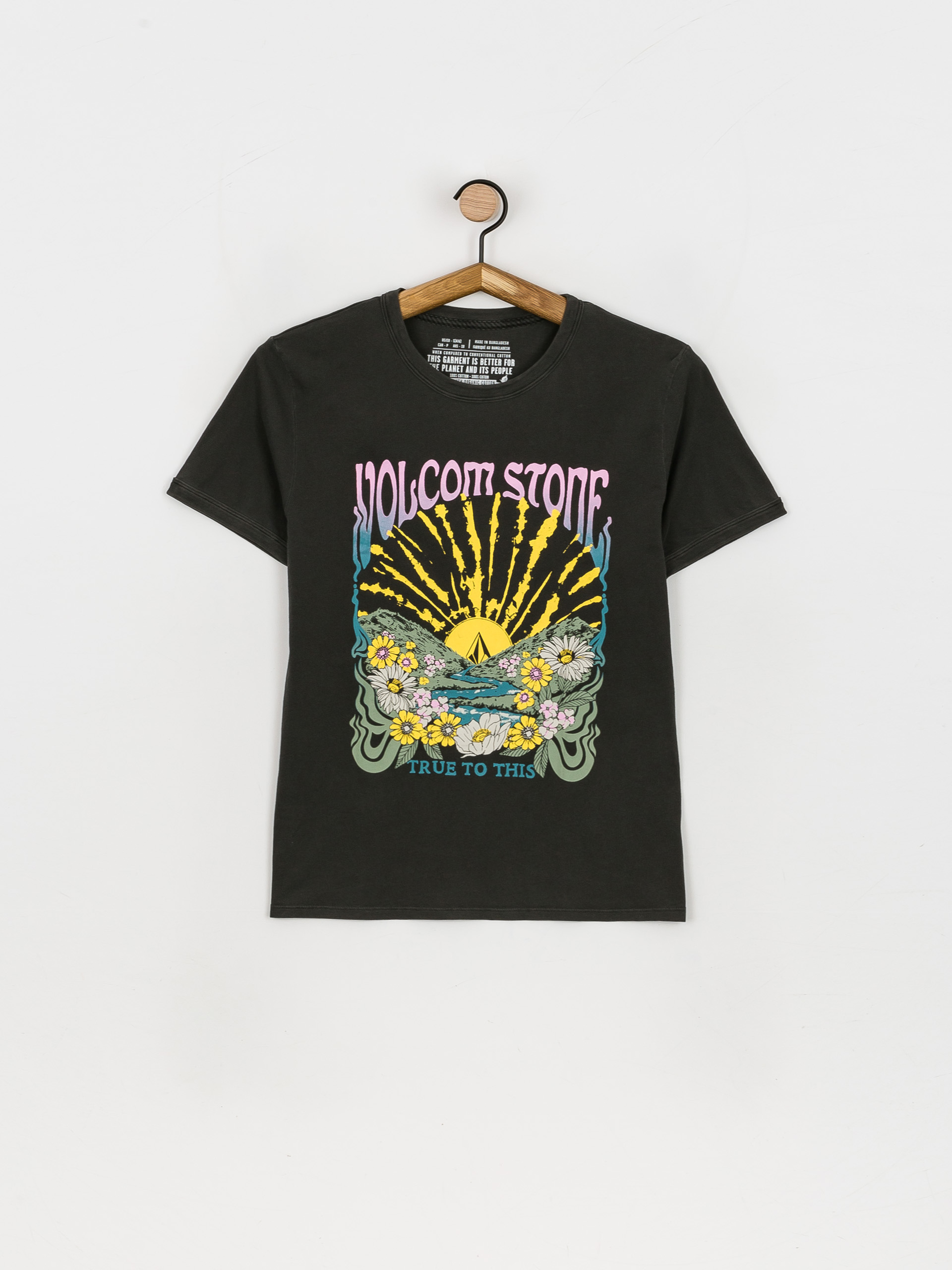 T-shirt Volcom Truly Ringer Wmn (black)
