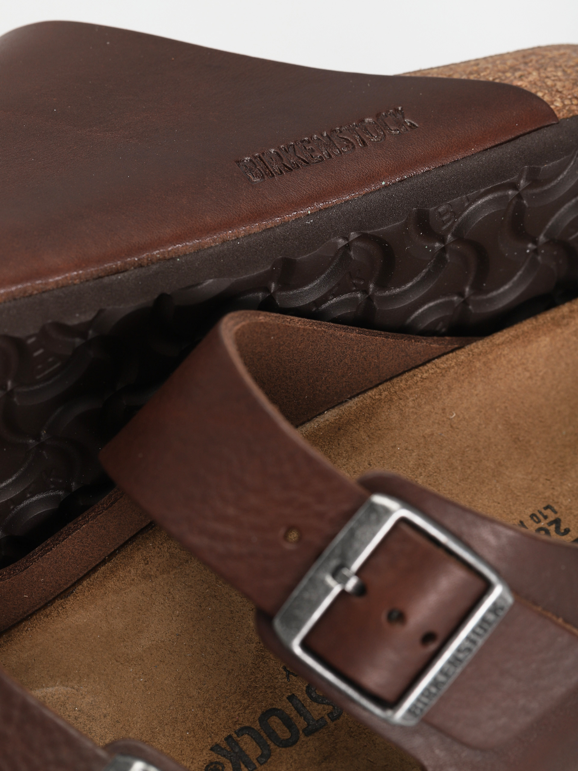 Klapki Birkenstock Arizona Regular (vintage wood roast natural leather)