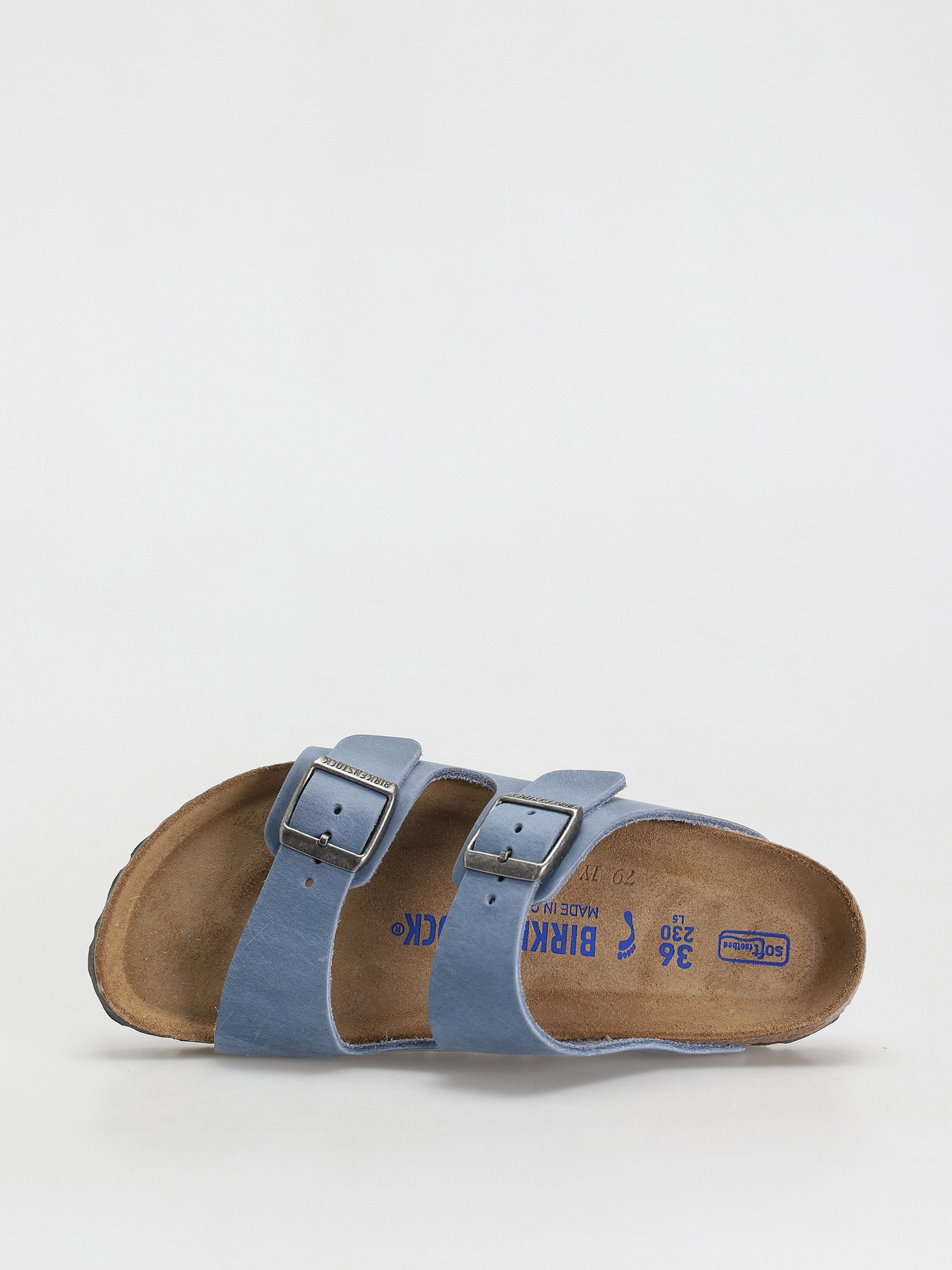 Klapki Birkenstock Arizona Sfb Narrow Wmn (dusty blue waxy leather)