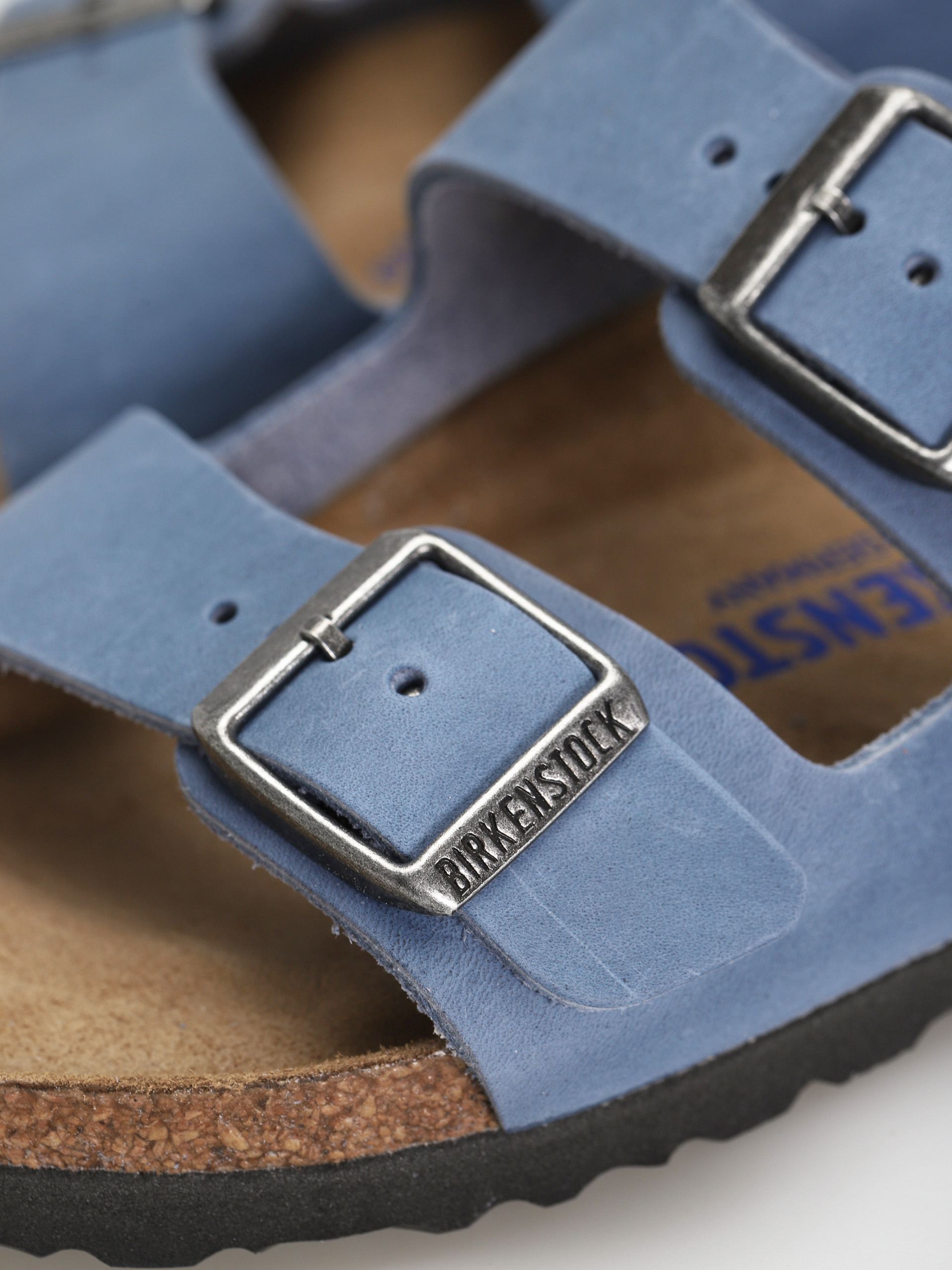Klapki Birkenstock Arizona Sfb Narrow Wmn (dusty blue waxy leather)
