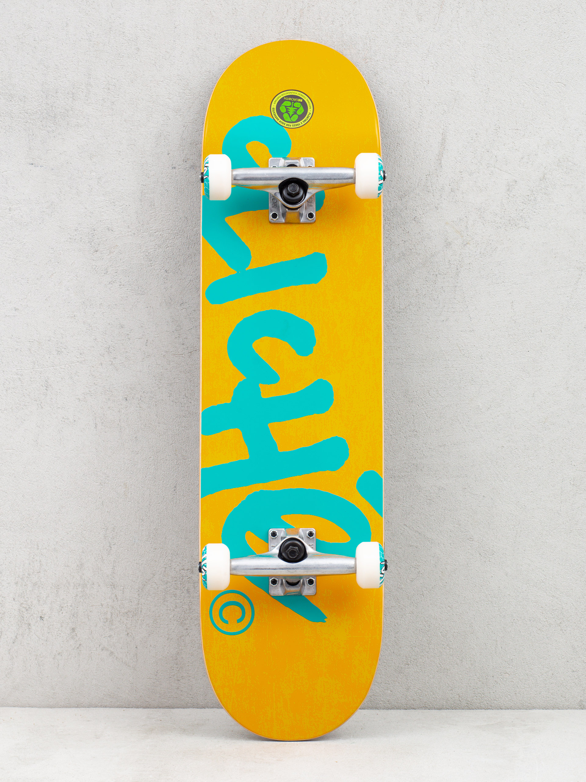 Deskorolka Cliche Handwritten (orange/teal)