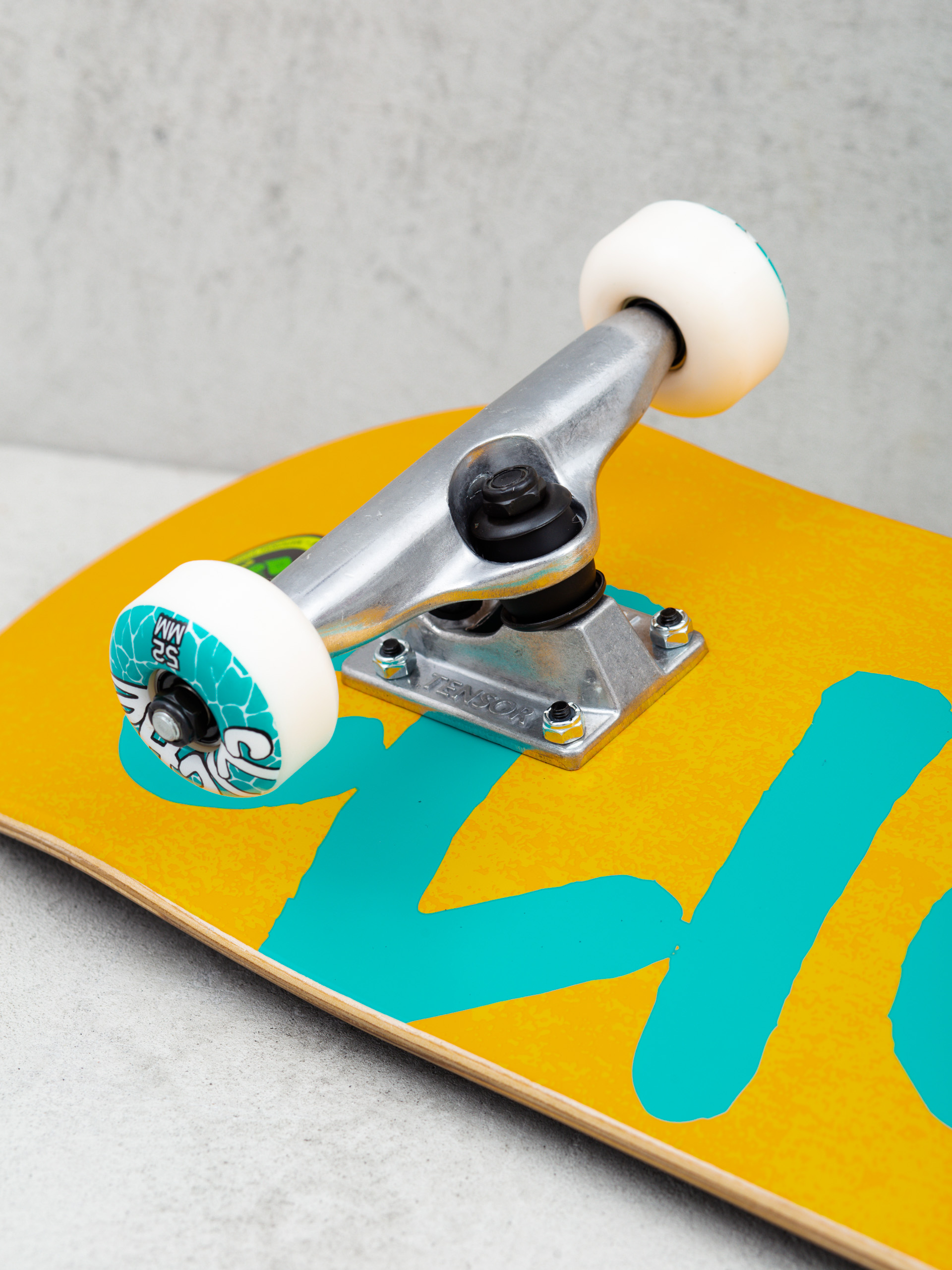 Deskorolka Cliche Handwritten (orange/teal)