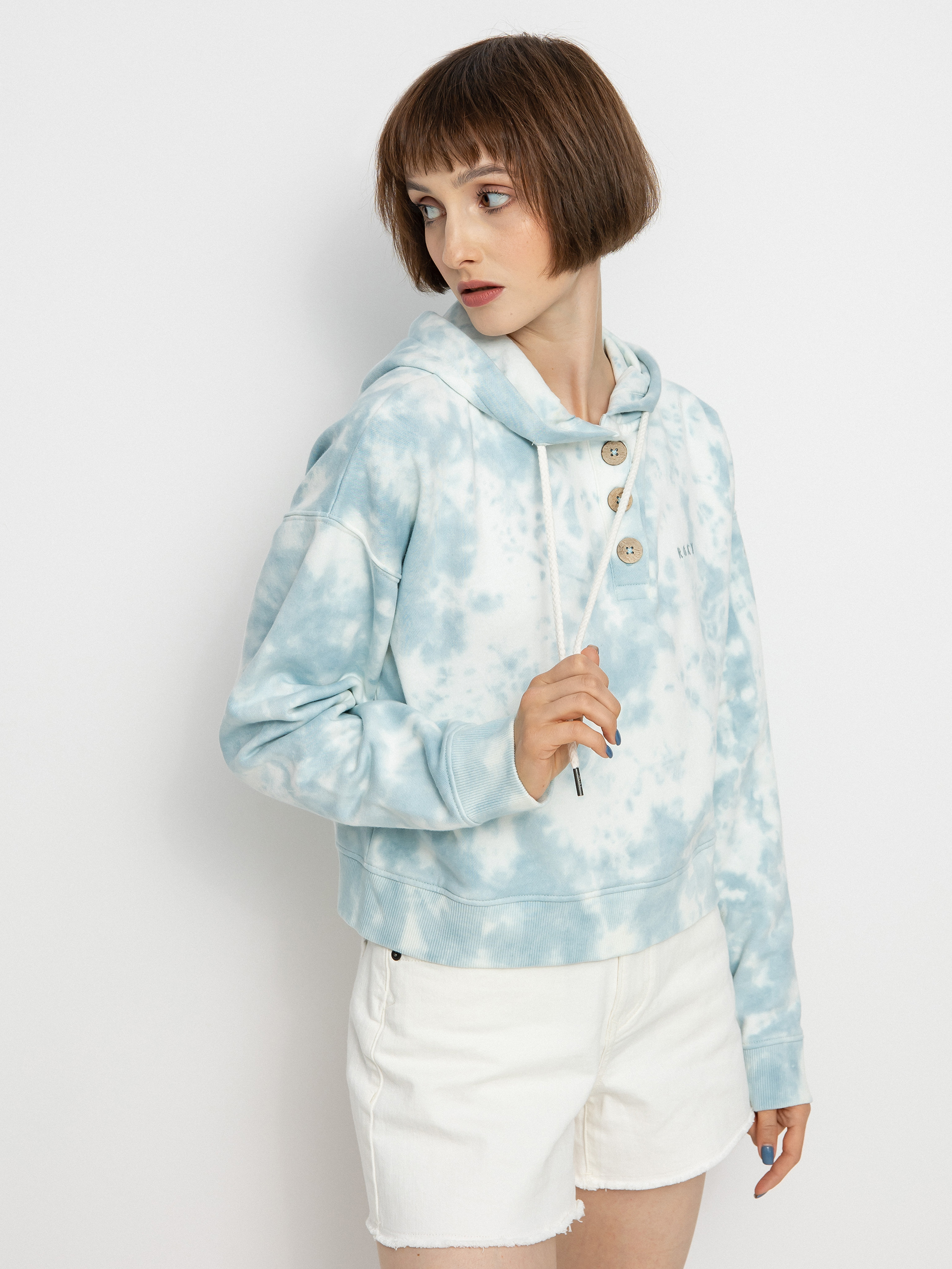 Bluza z kapturem Roxy Girls Trip HD Wmn (cool blue)