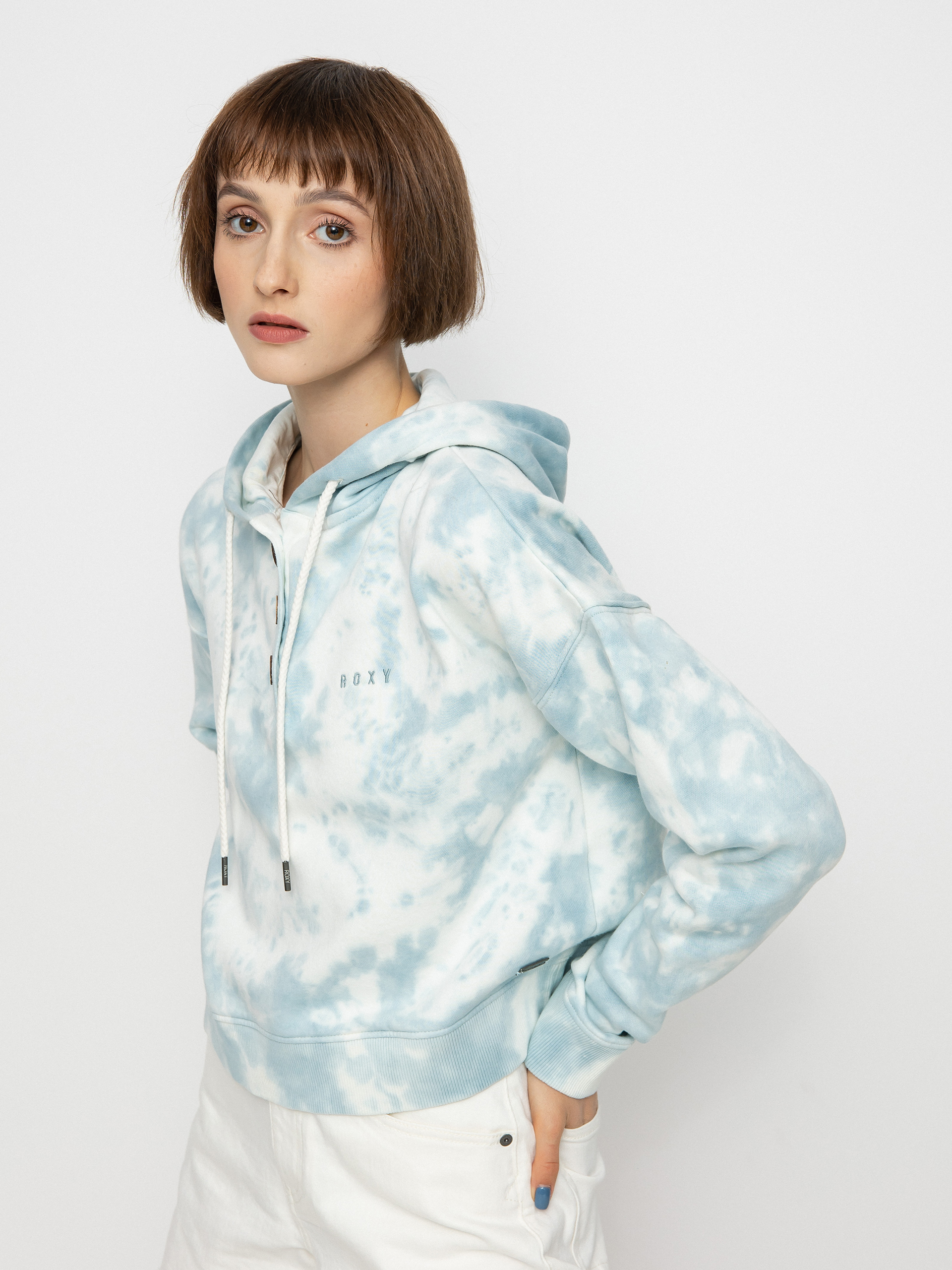 Bluza z kapturem Roxy Girls Trip HD Wmn (cool blue)