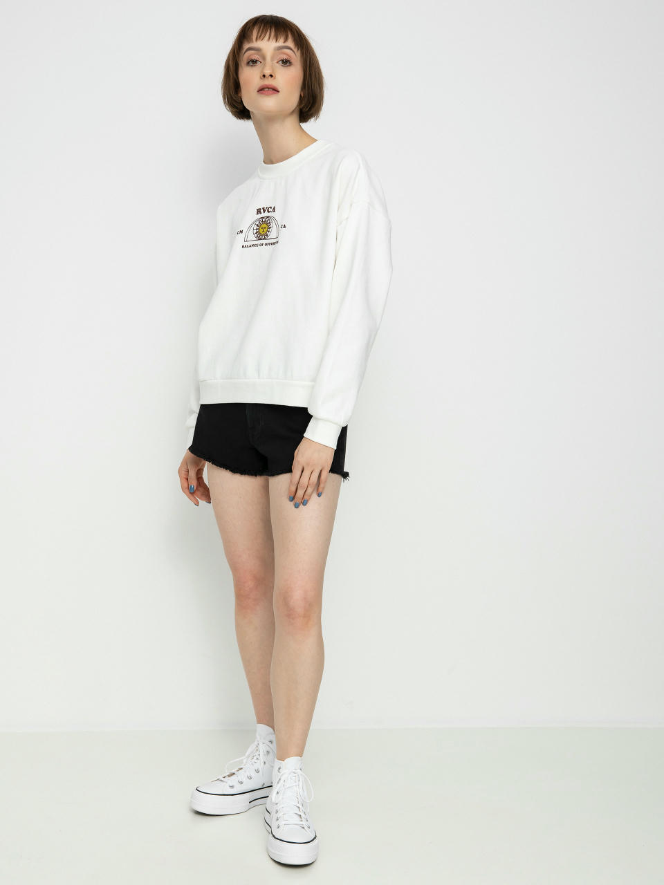 Bluza RVCA West Crew Wmn (vintage white)