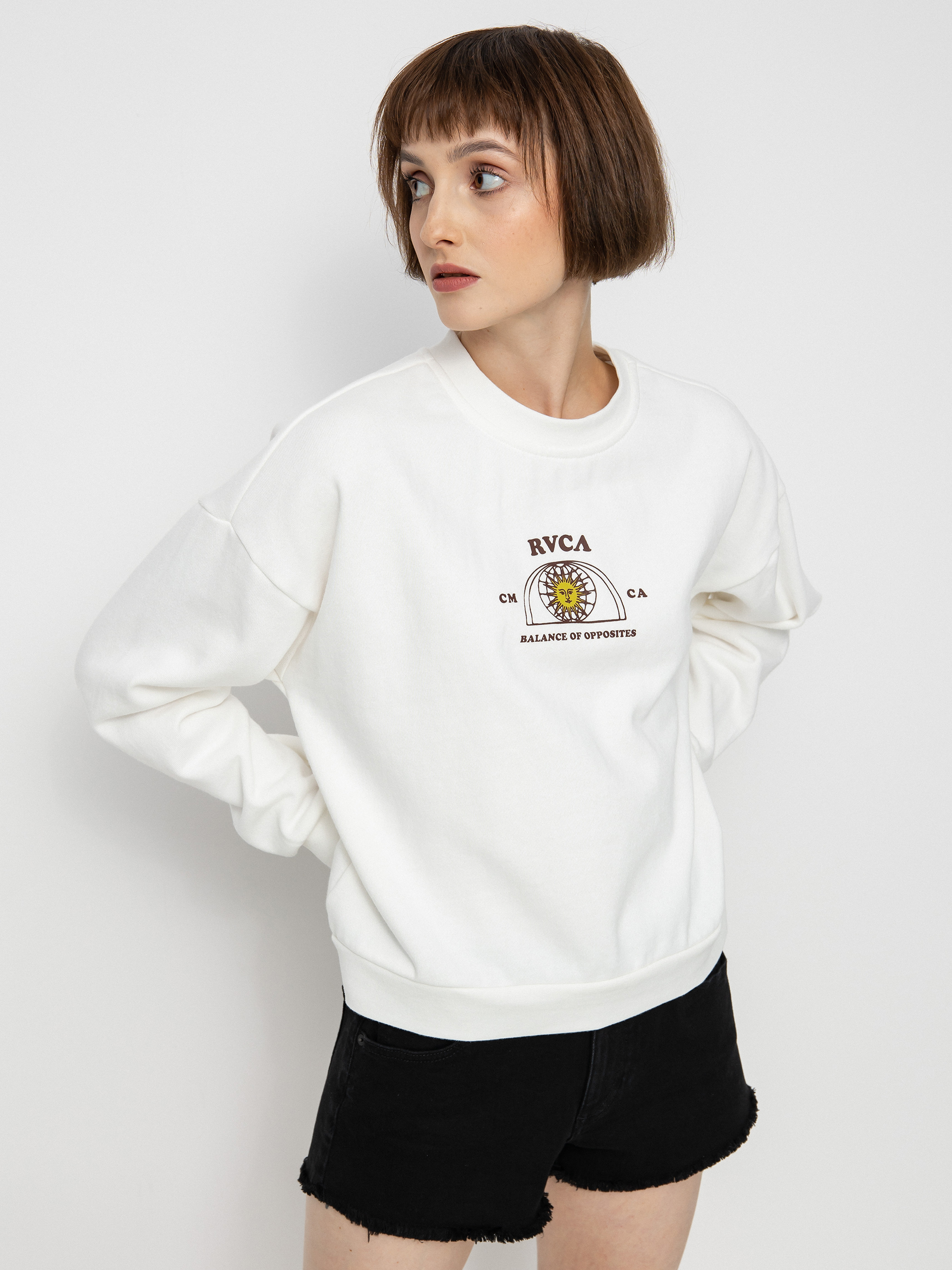 Bluza RVCA West Crew Wmn (vintage white)