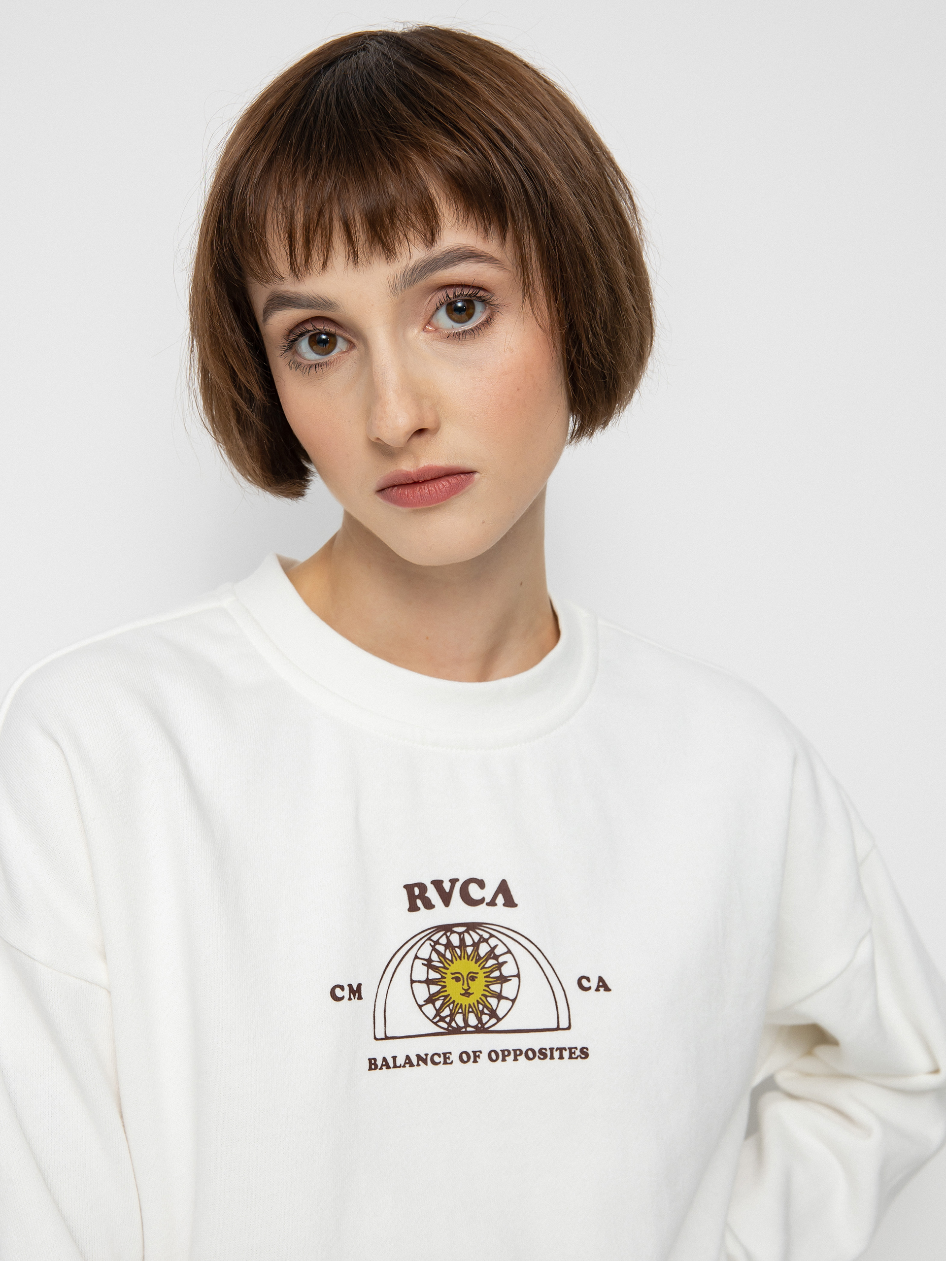 Bluza RVCA West Crew Wmn (vintage white)