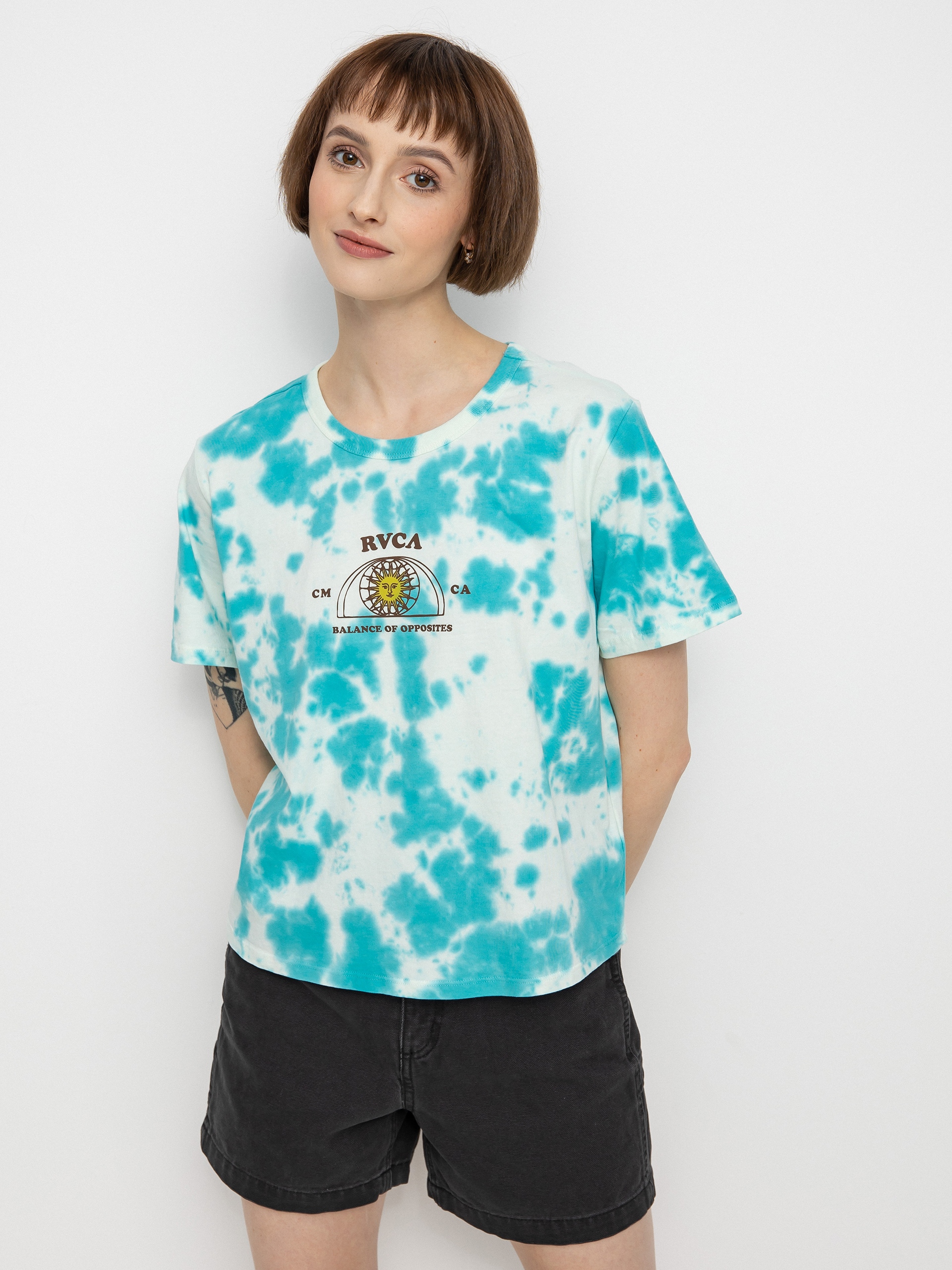 T-shirt RVCA West Wmn (blue tie dye)