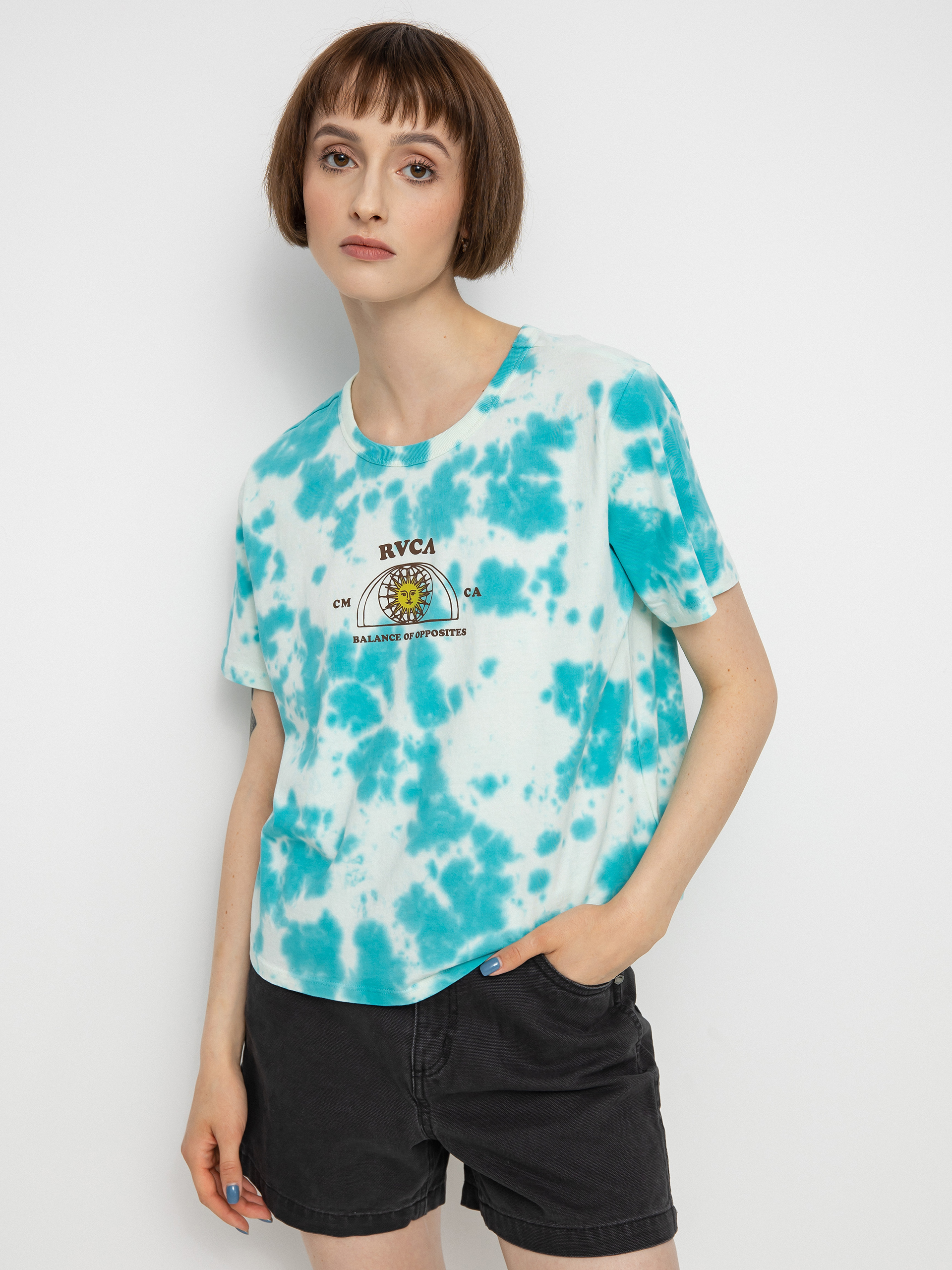 T-shirt RVCA West Wmn (blue tie dye)