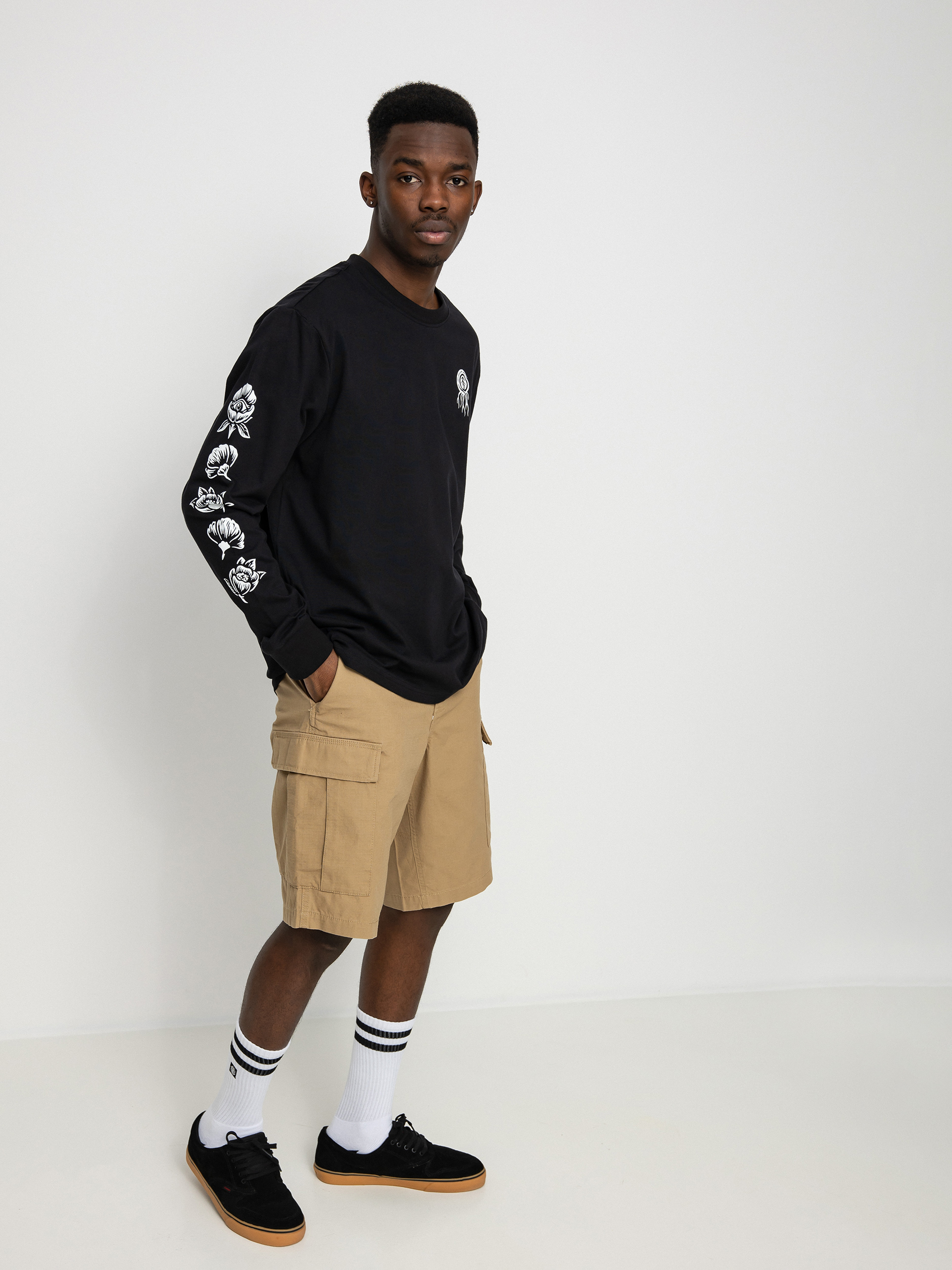 Longsleeve Element Bloom (flint black)