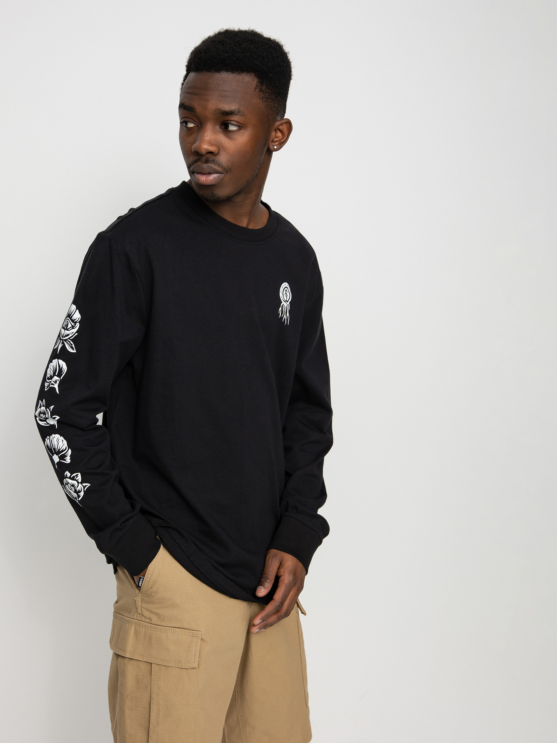 Longsleeve Element Bloom (flint black)
