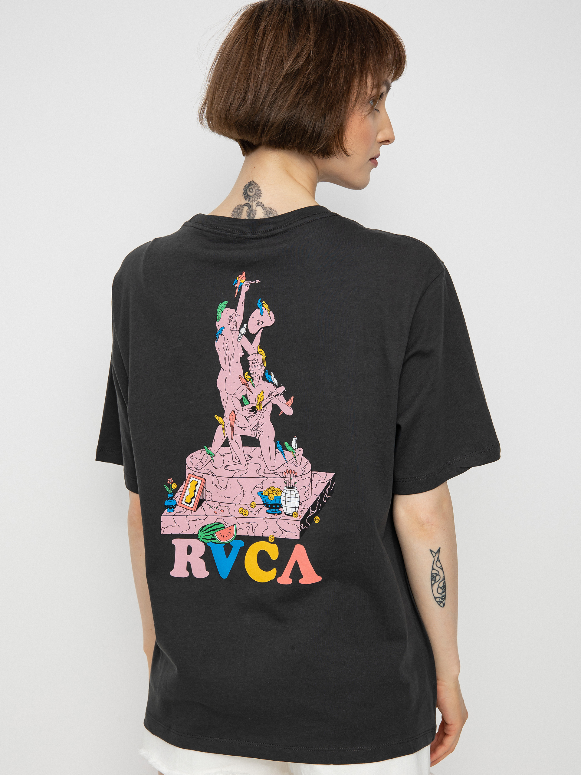 T-shirt RVCA Parrot Ice Anyday Wmn (pirate black)