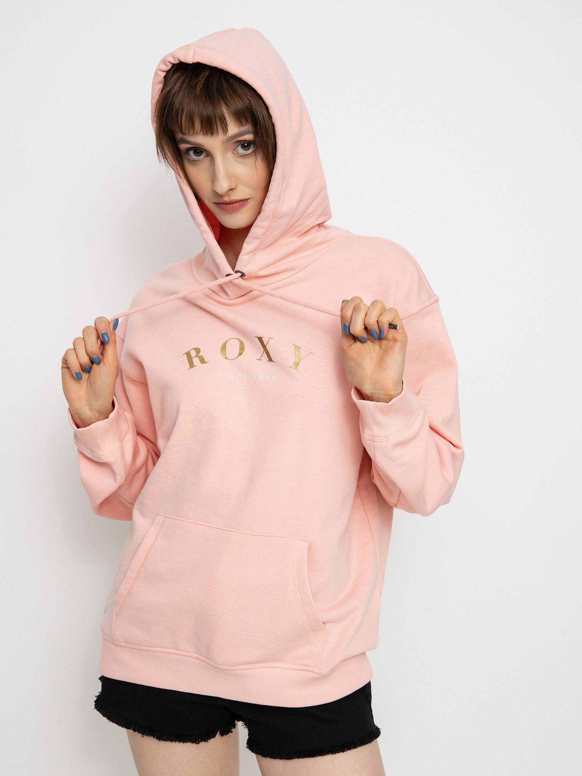 Bluza z kapturem Roxy Surf Stoked HD Wmn (powder pink)