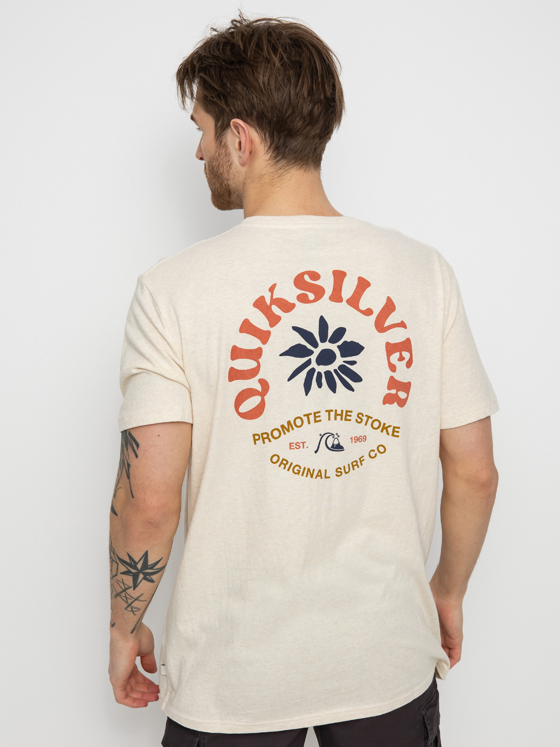 T-shirt Quiksilver Simple Script (antique white heather)