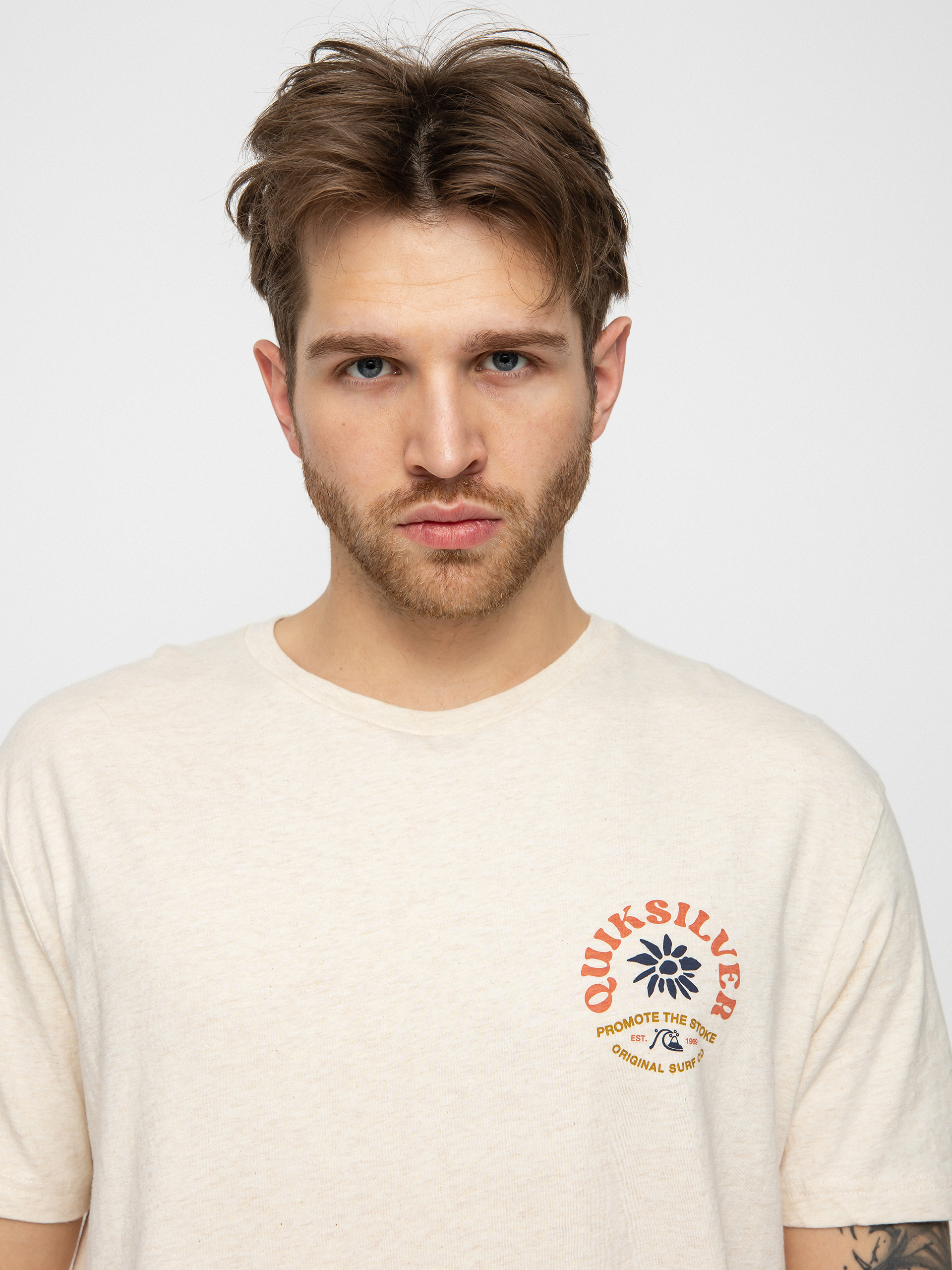 T-shirt Quiksilver Simple Script (antique white heather)