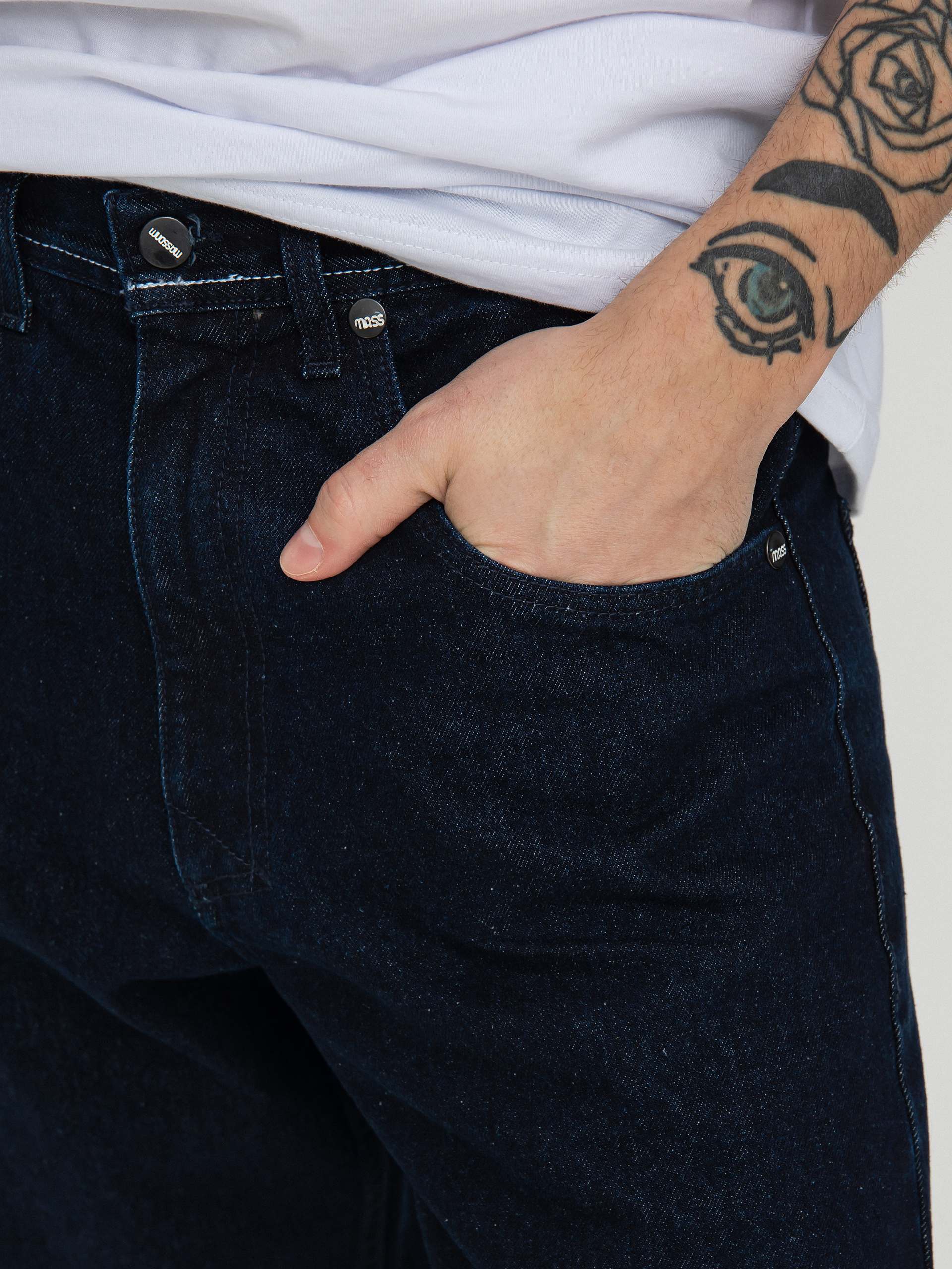 Spodnie MassDnm Craft Jeans Baggy Fit (dark blue)