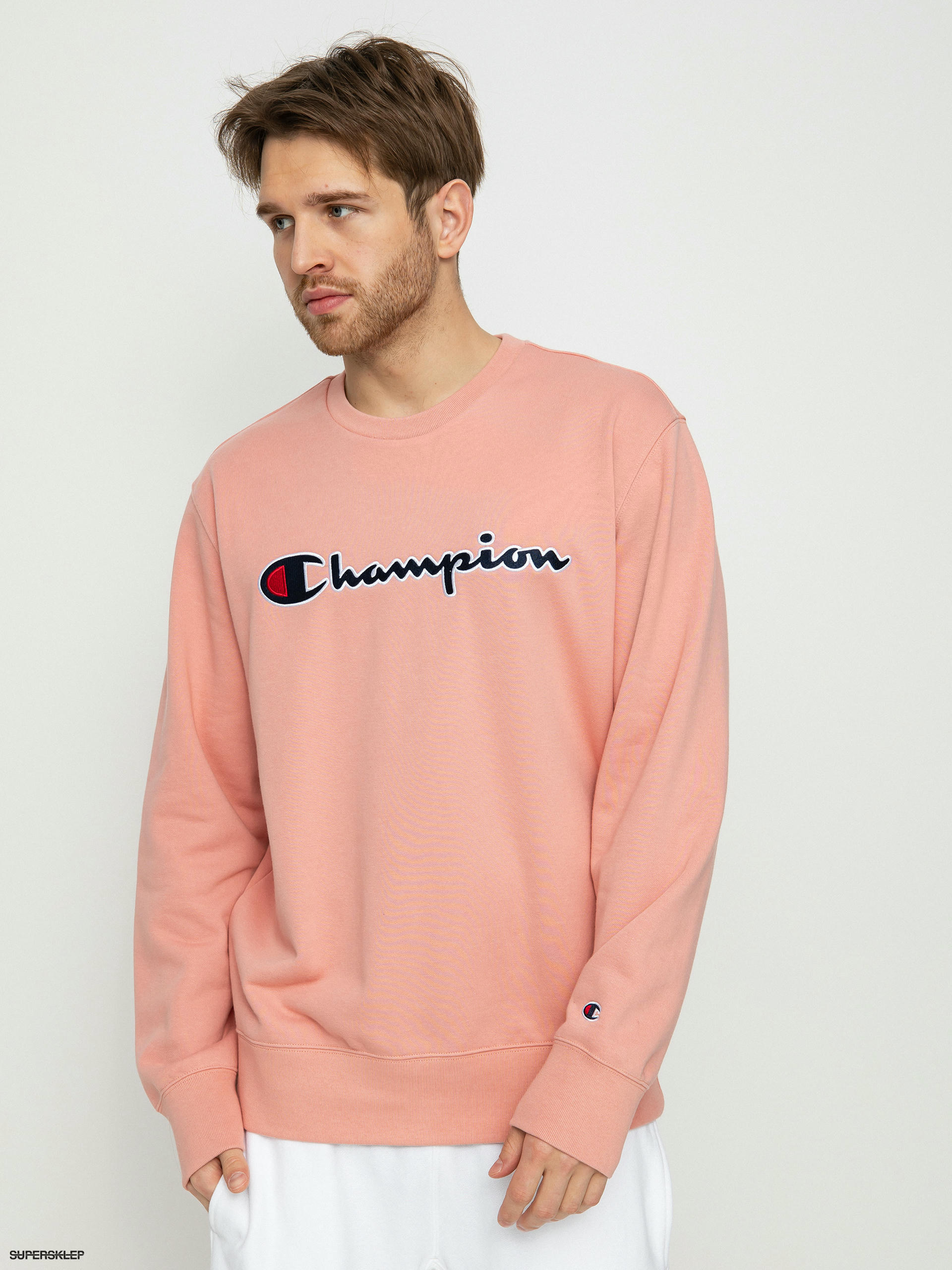 Champion WMNS Crewneck Sweatshirt Small Logo Pink