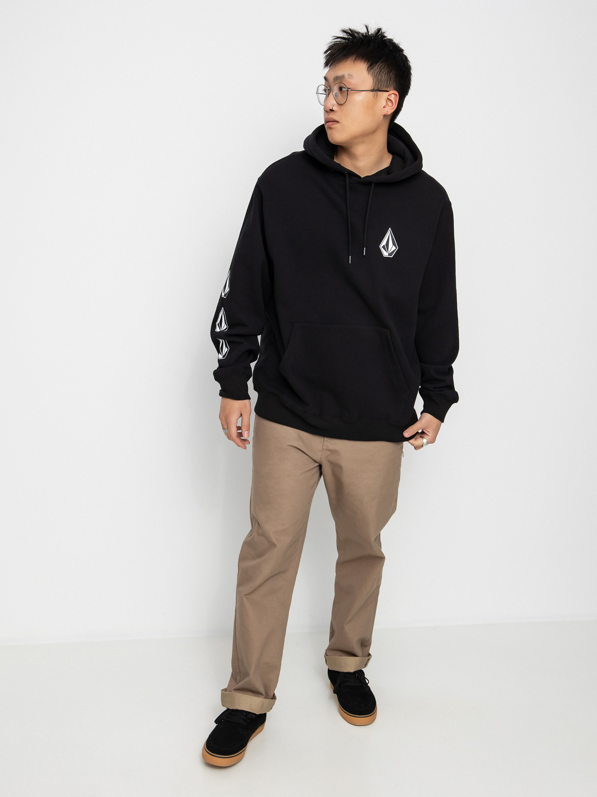 Bluza z kapturem Volcom Iconic Stone HD (black)