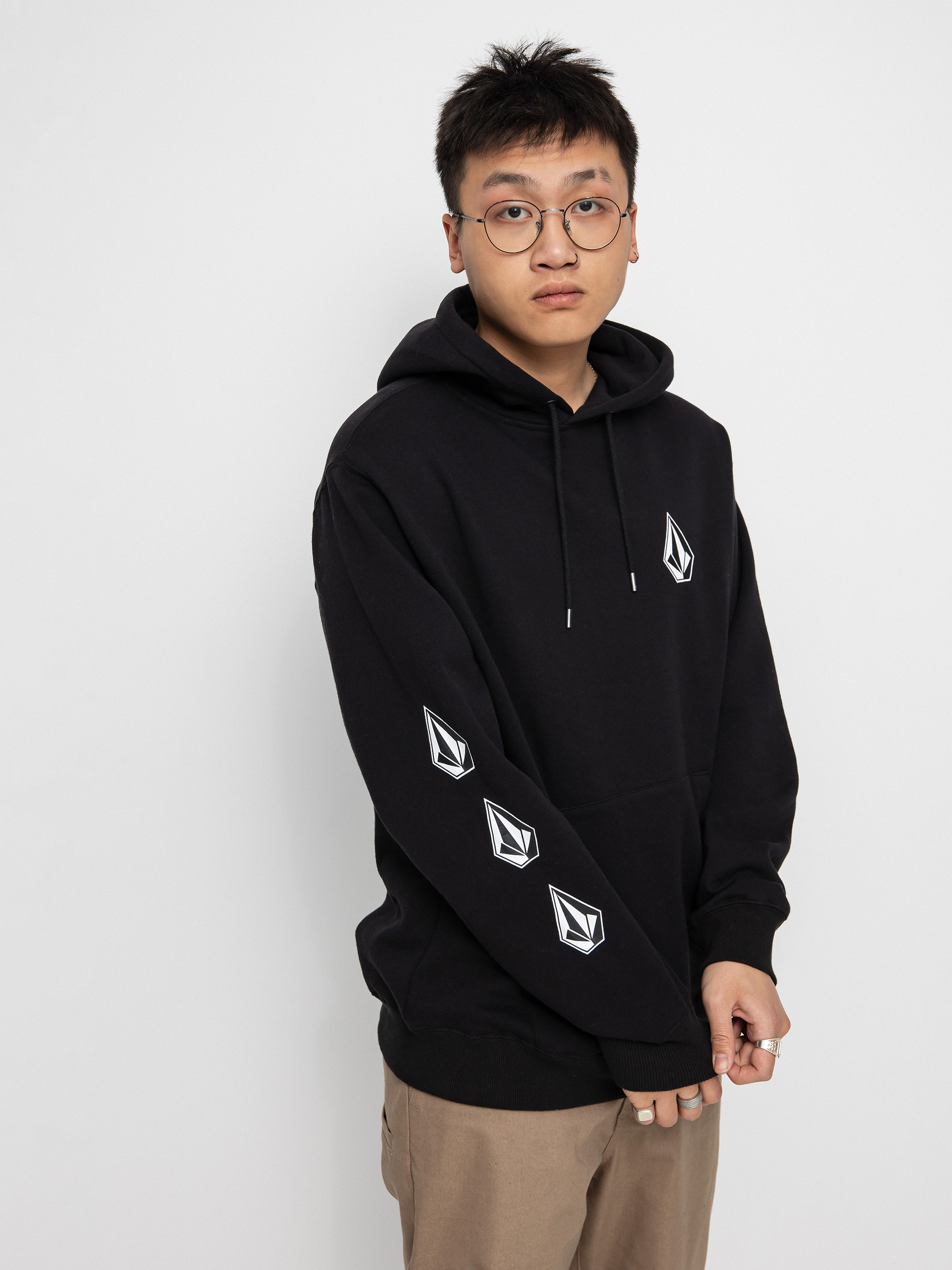 Bluza z kapturem Volcom Iconic Stone HD (black)