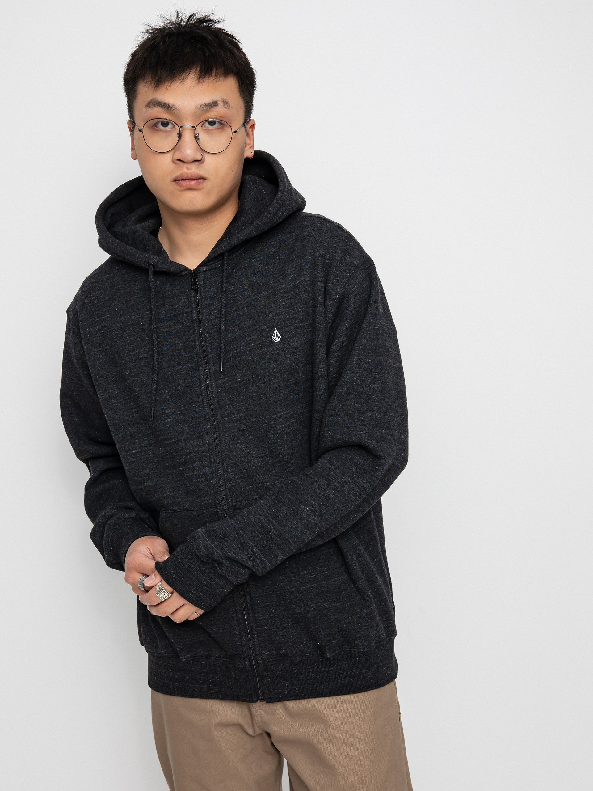 Bluza z kapturem Volcom Sngl Stn ZHD (heather black)