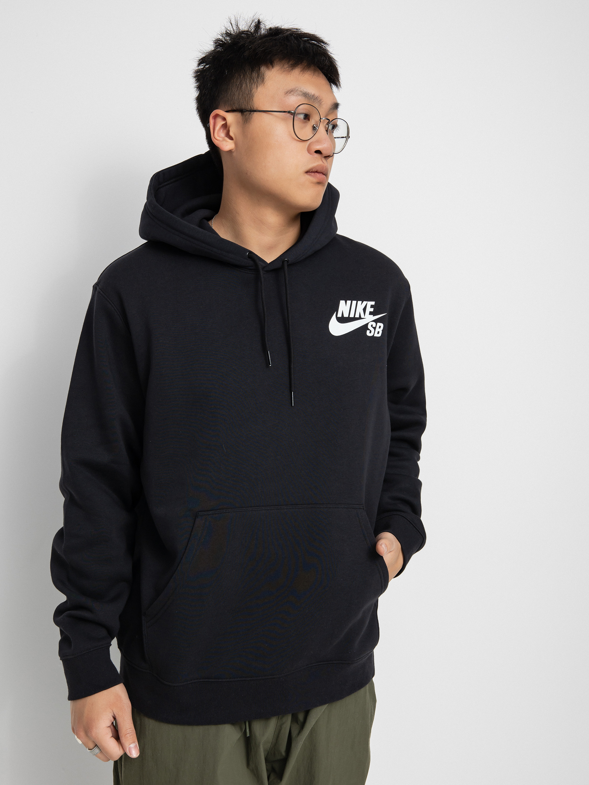 Bluza z kapturem Nike SB Icon HD (black/white)