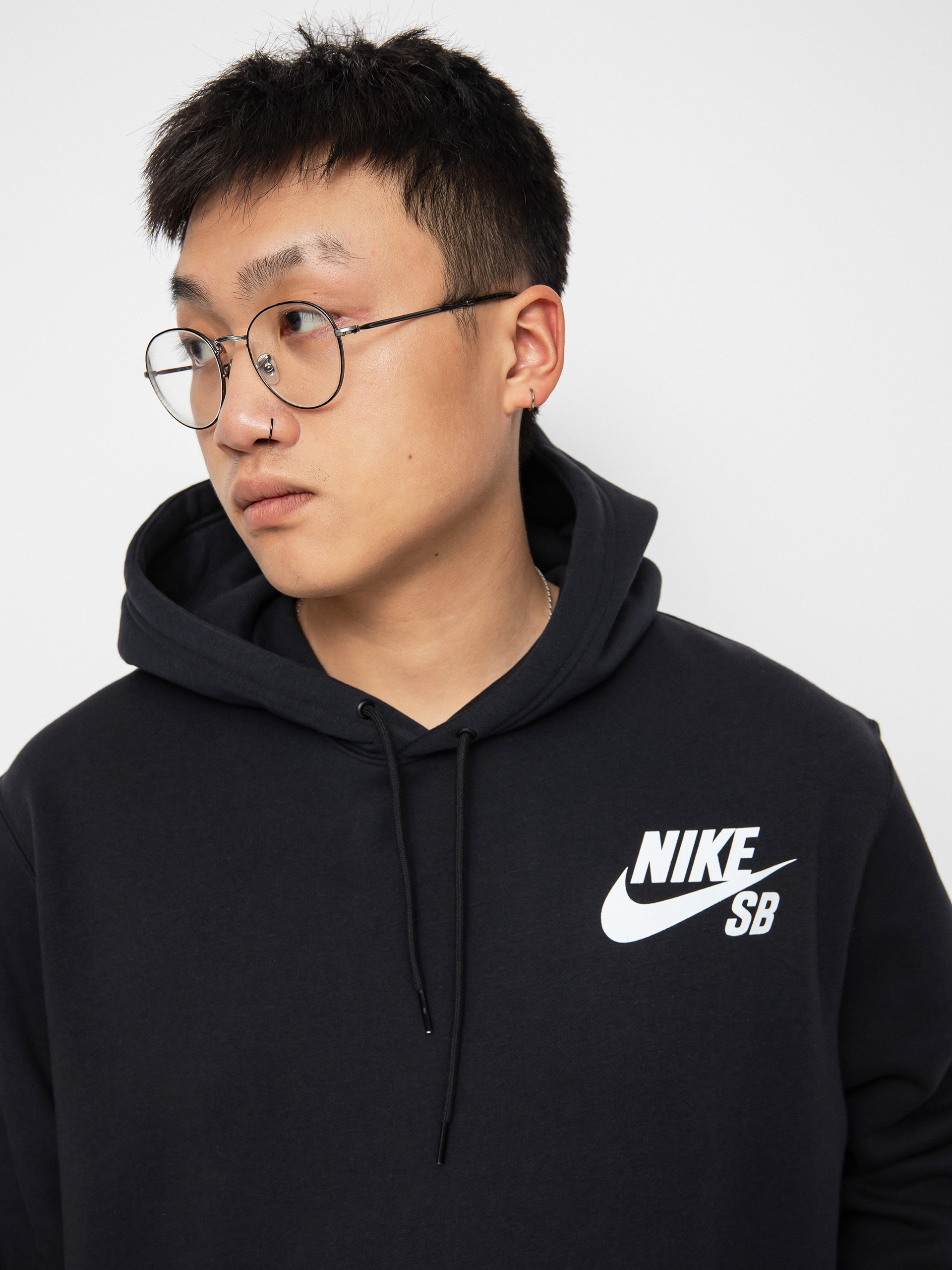 Bluza z kapturem Nike SB Icon HD (black/white)