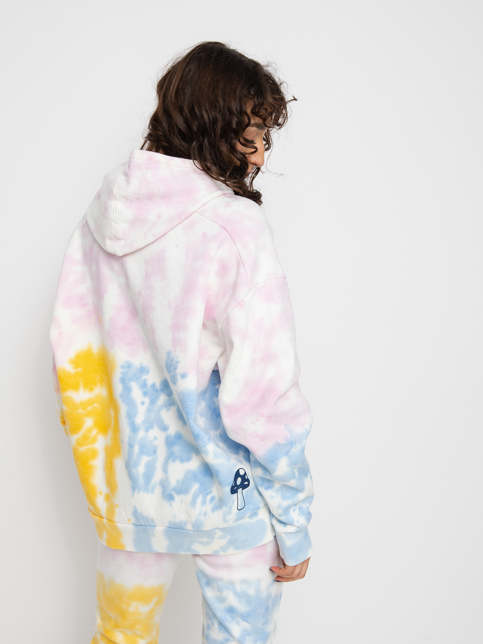 Bluza z kapturem Vans Mascy Daze Tri Dye HD Wmn (cradle pink)