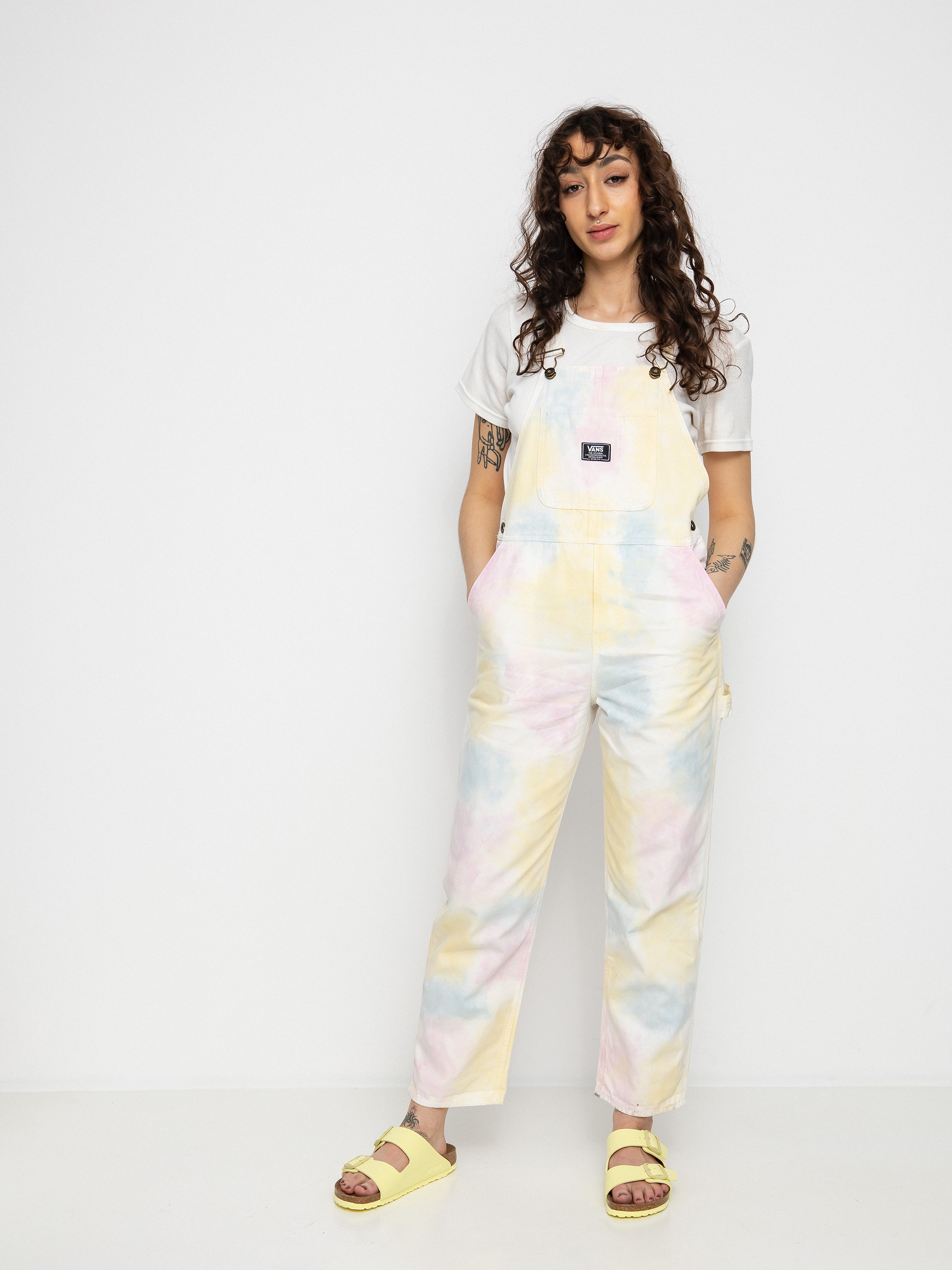 Spodnie Vans Tri Dye Ground Work Overall Wmn (cradle pink)
