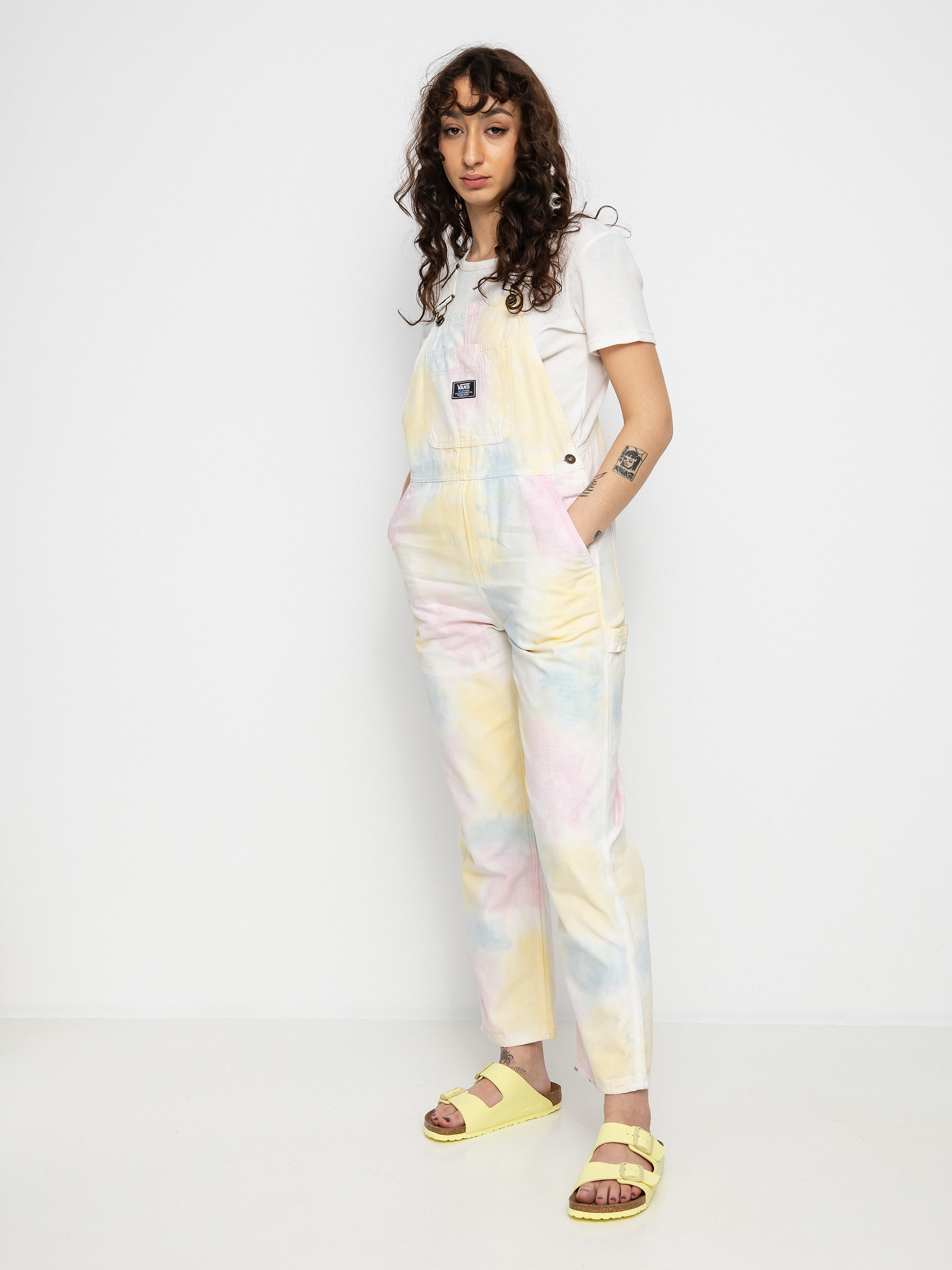 Spodnie Vans Tri Dye Ground Work Overall Wmn (cradle pink)