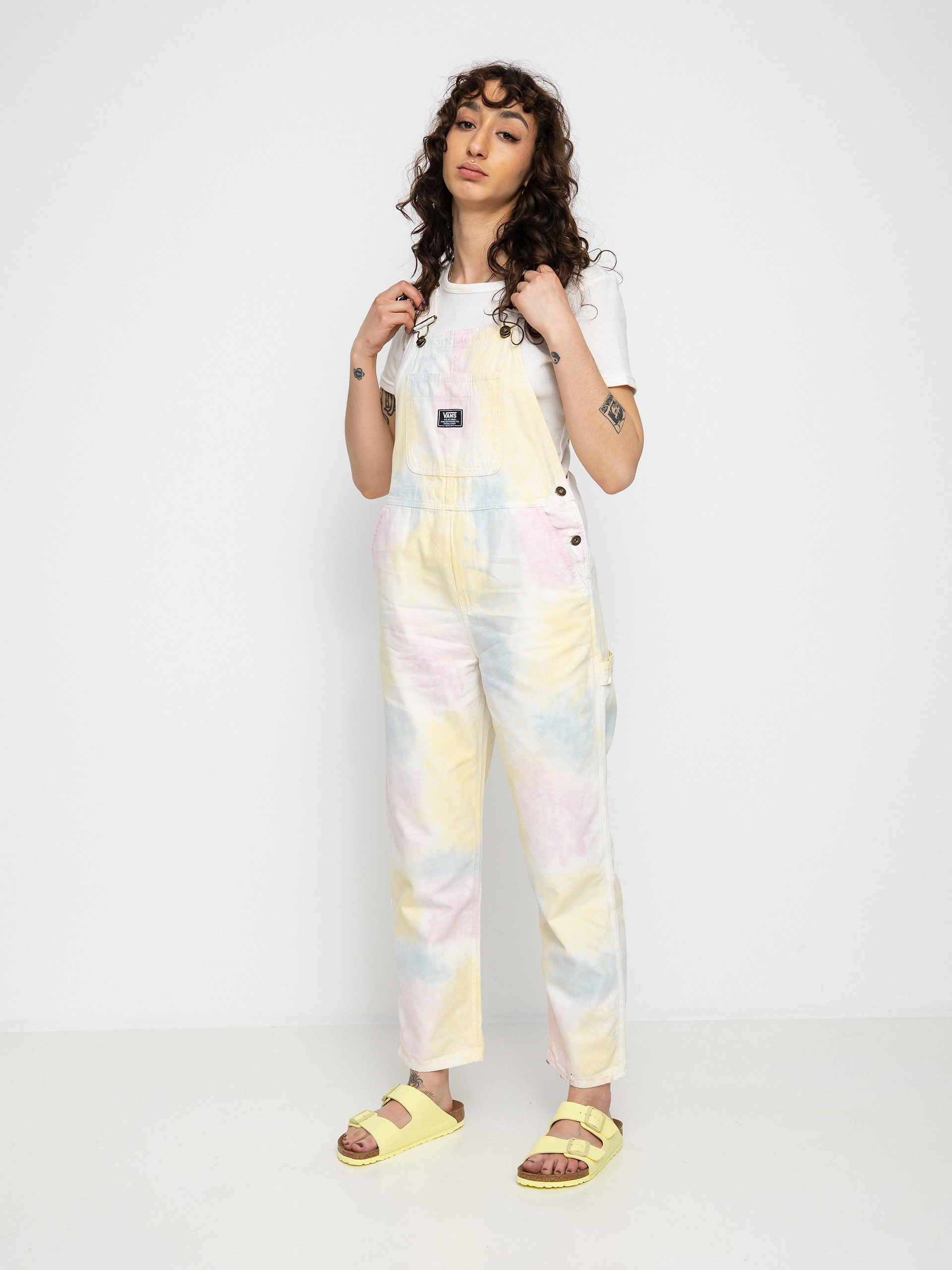 Spodnie Vans Tri Dye Ground Work Overall Wmn (cradle pink)
