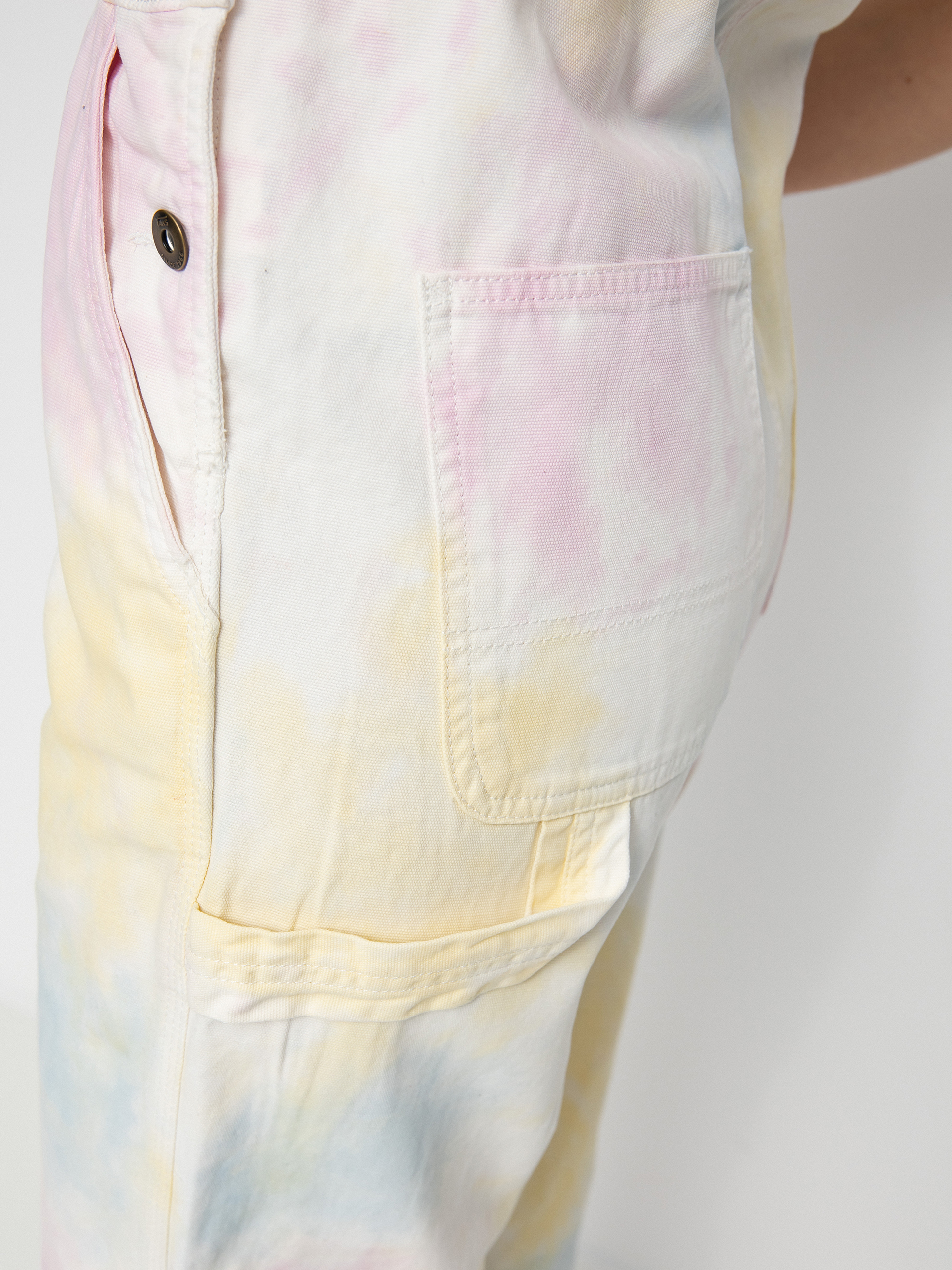 Spodnie Vans Tri Dye Ground Work Overall Wmn (cradle pink)