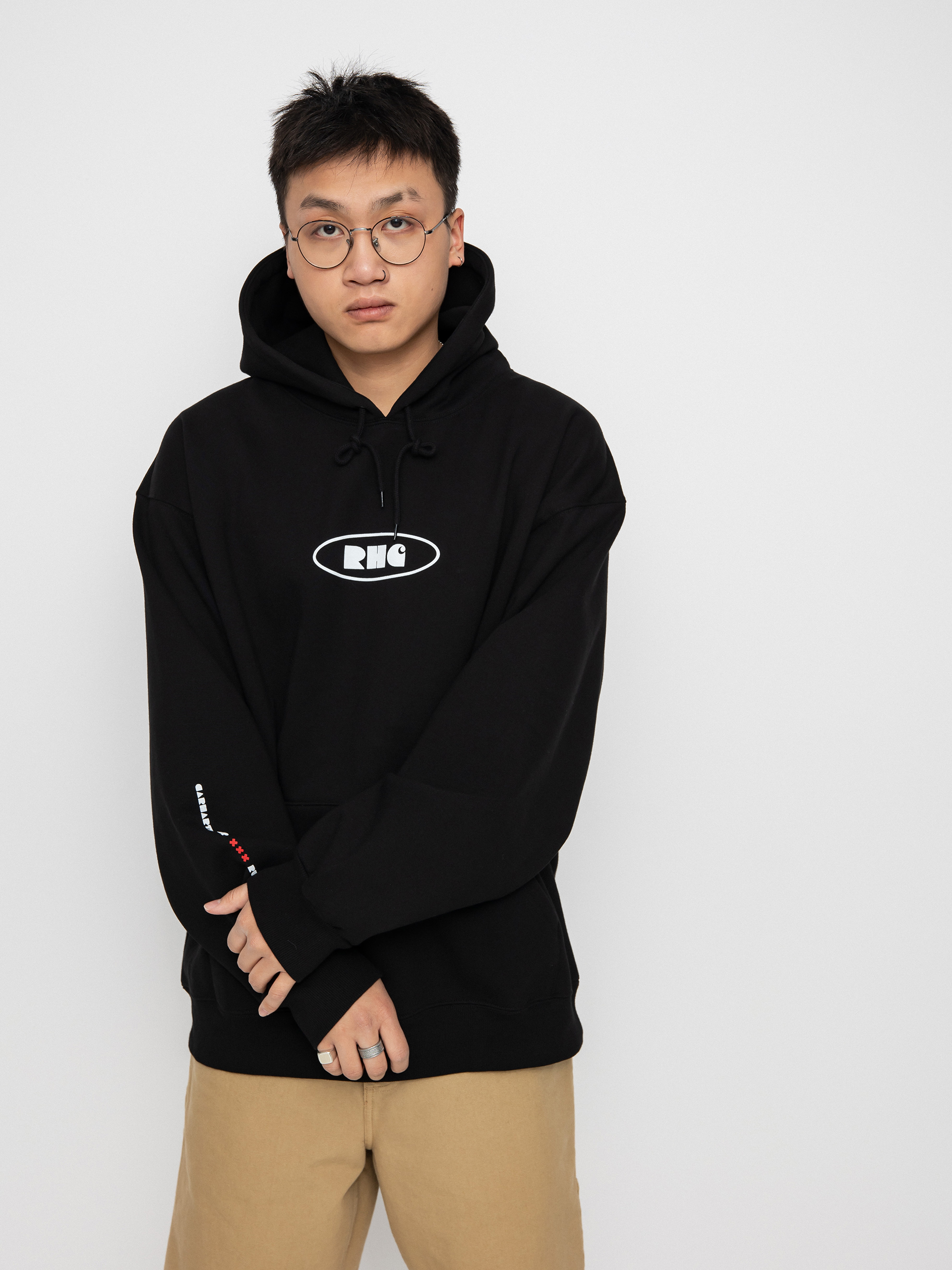 Bluza z kapturem Carhartt WIP X Relevant Parties Vol 2 Rush Hour HD (black/white)
