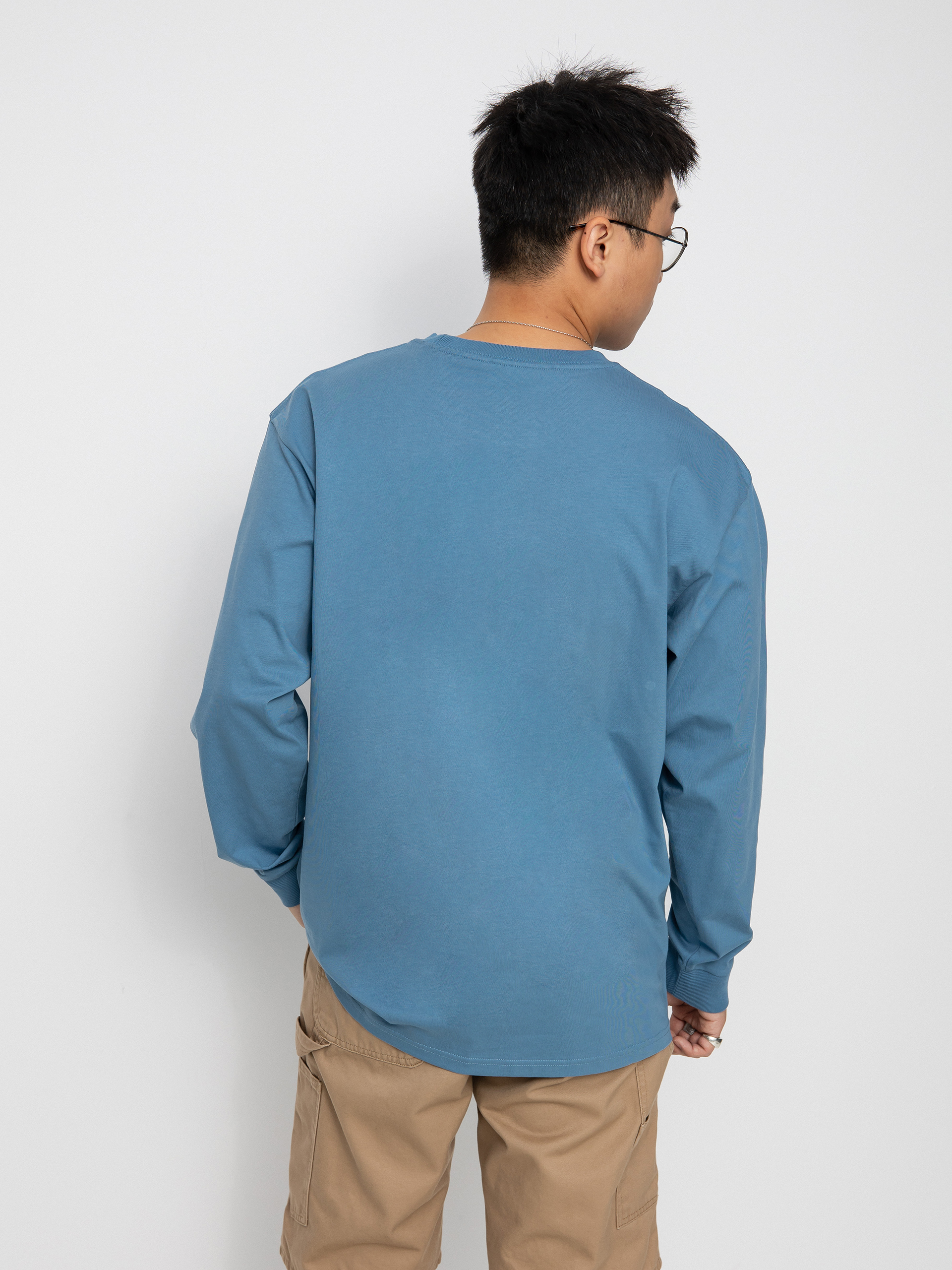 Longsleeve Carhartt WIP Chase (icy water/gold)