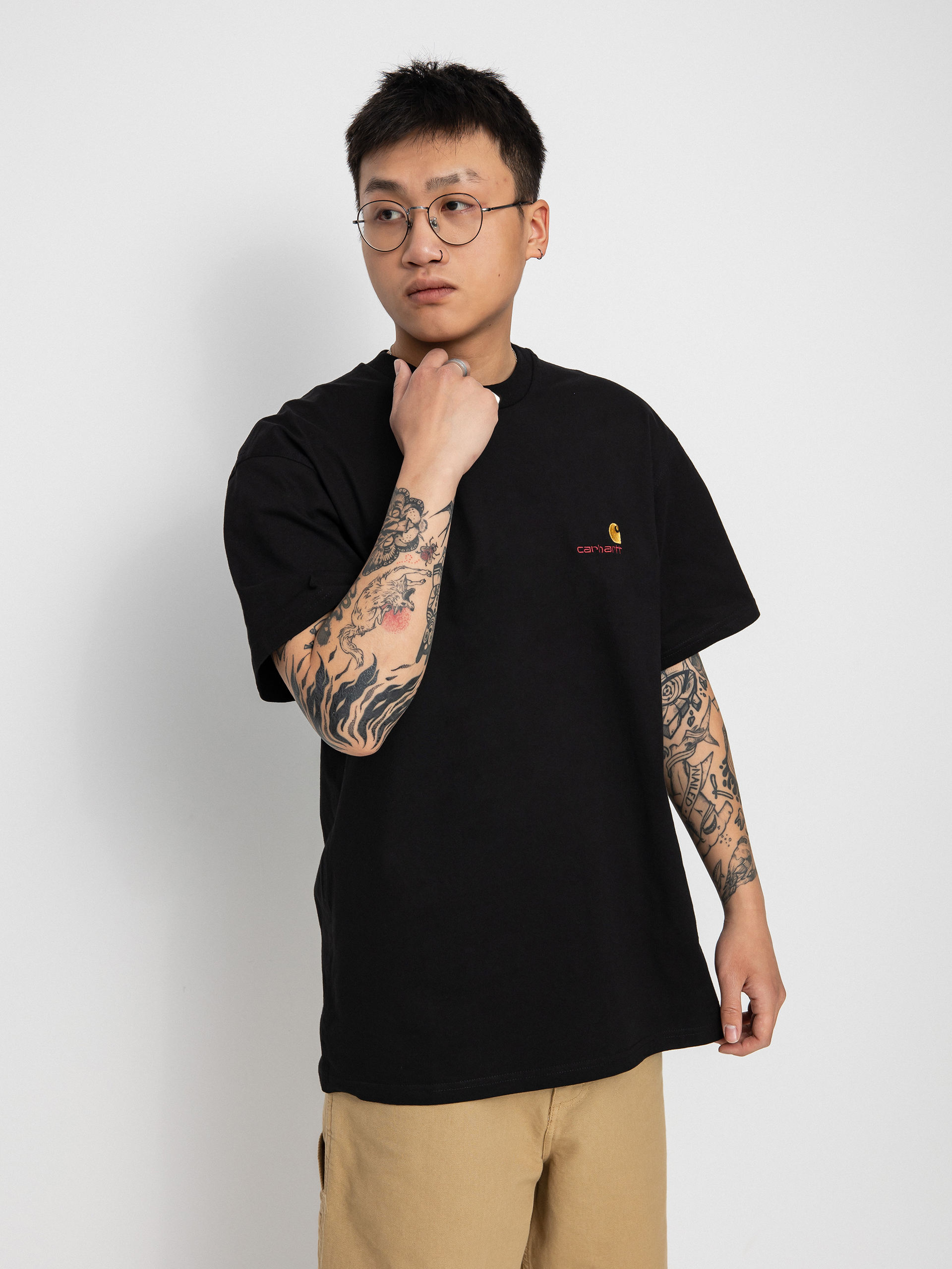 T-shirt Carhartt WIP American Script (black)
