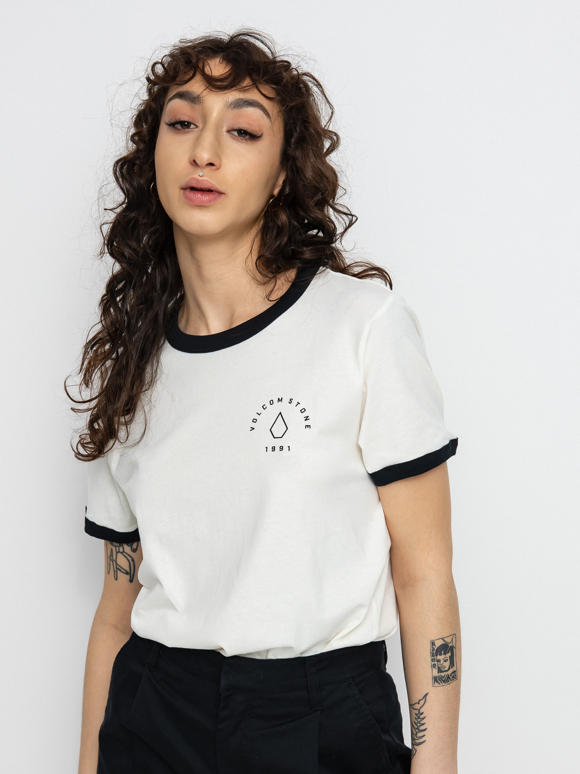 T-shirt Volcom Truly Ringer Wmn (star white)