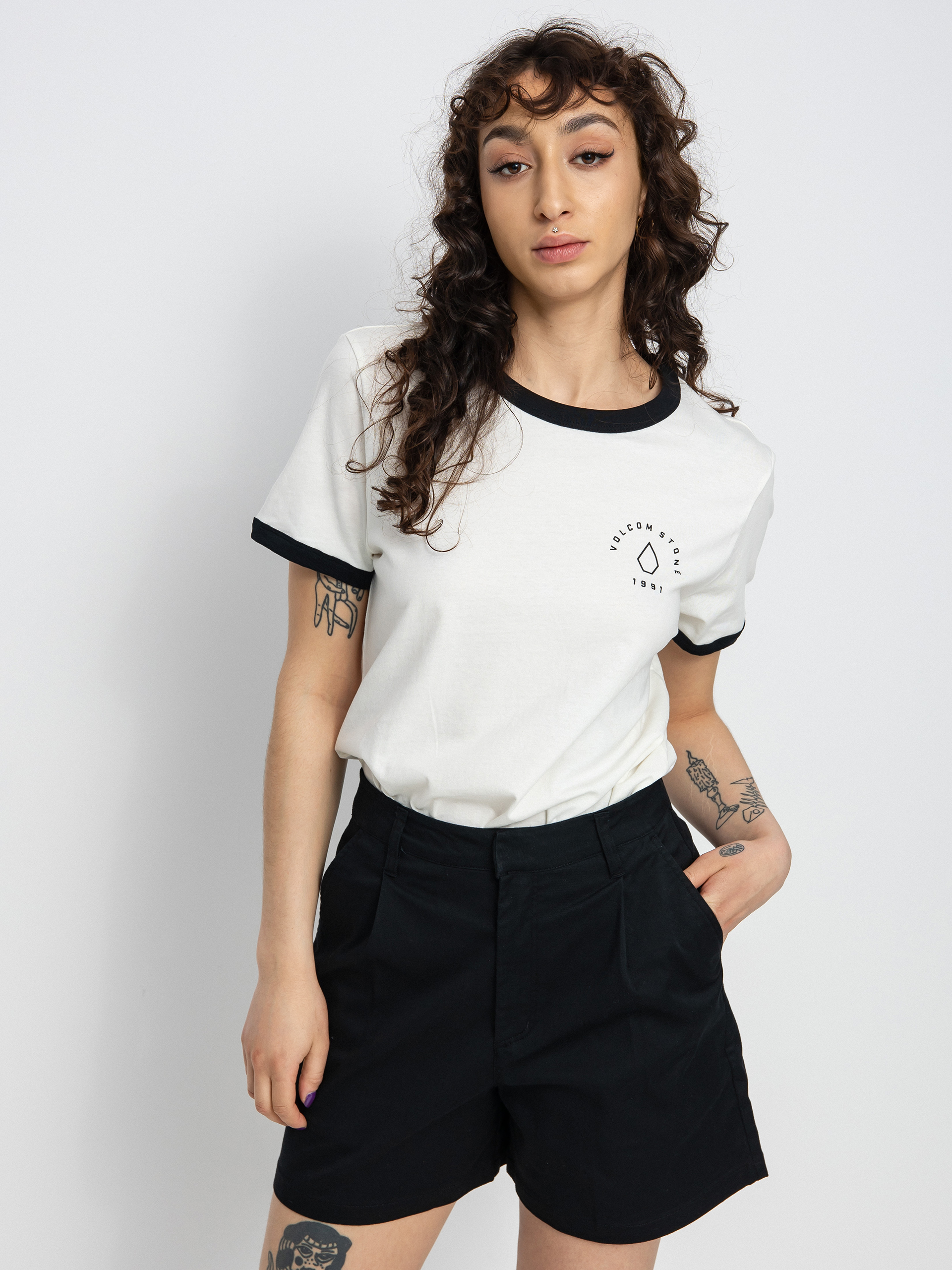 T-shirt Volcom Truly Ringer Wmn (star white)