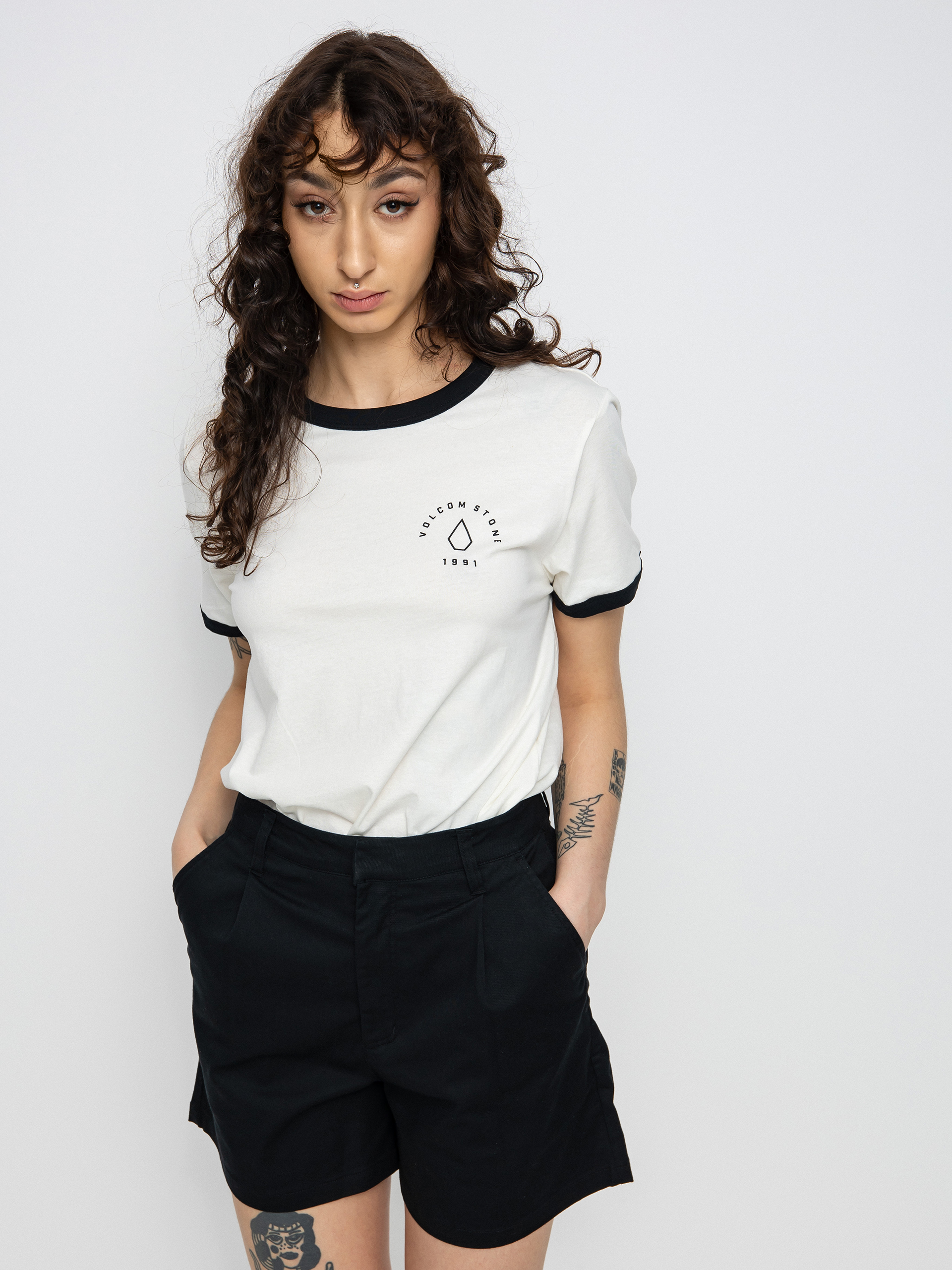 T-shirt Volcom Truly Ringer Wmn (star white)