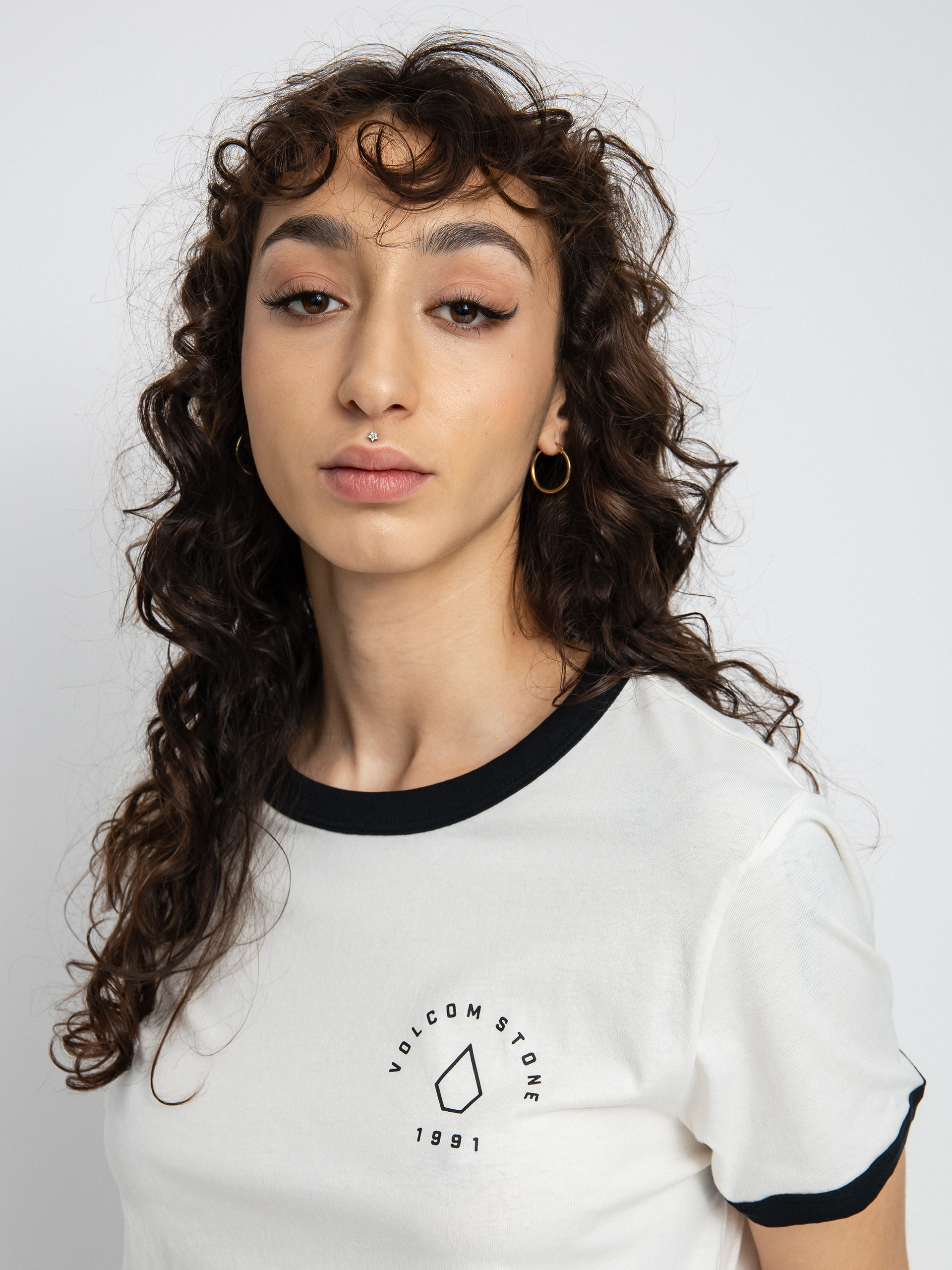 T-shirt Volcom Truly Ringer Wmn (star white)